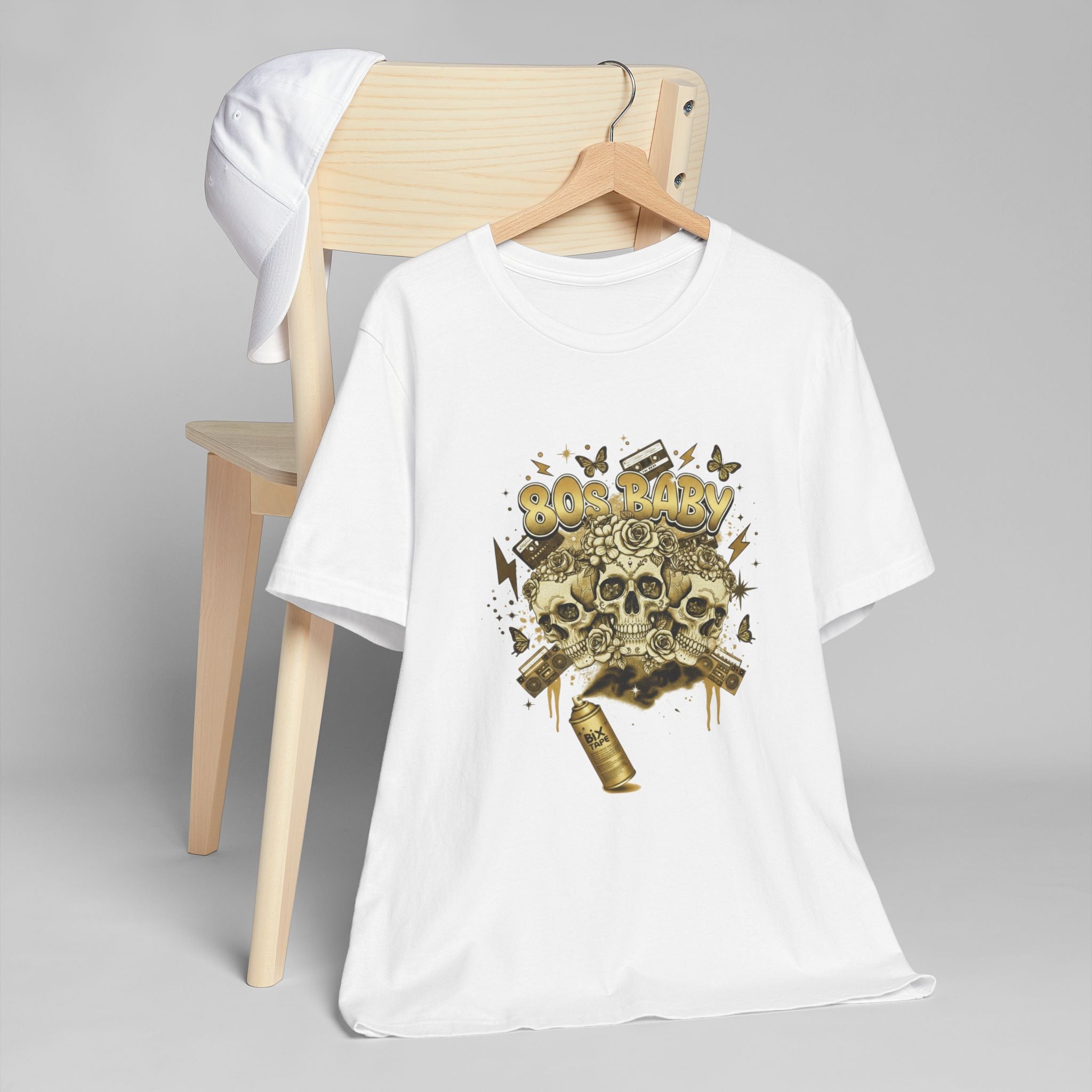 80s Baby Graphic Tee — Black & Gold