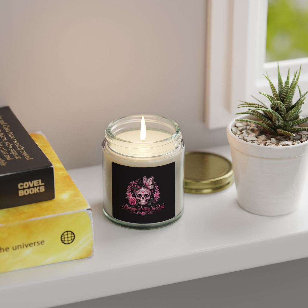 Skull & Roses "Always Pretty in Pink" candle