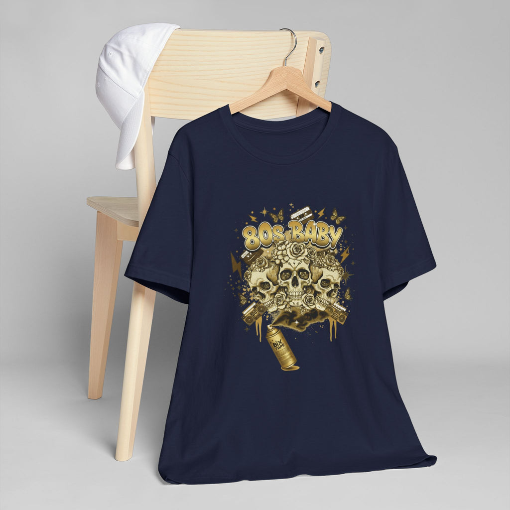 80s Baby Graphic Tee — Black & Gold