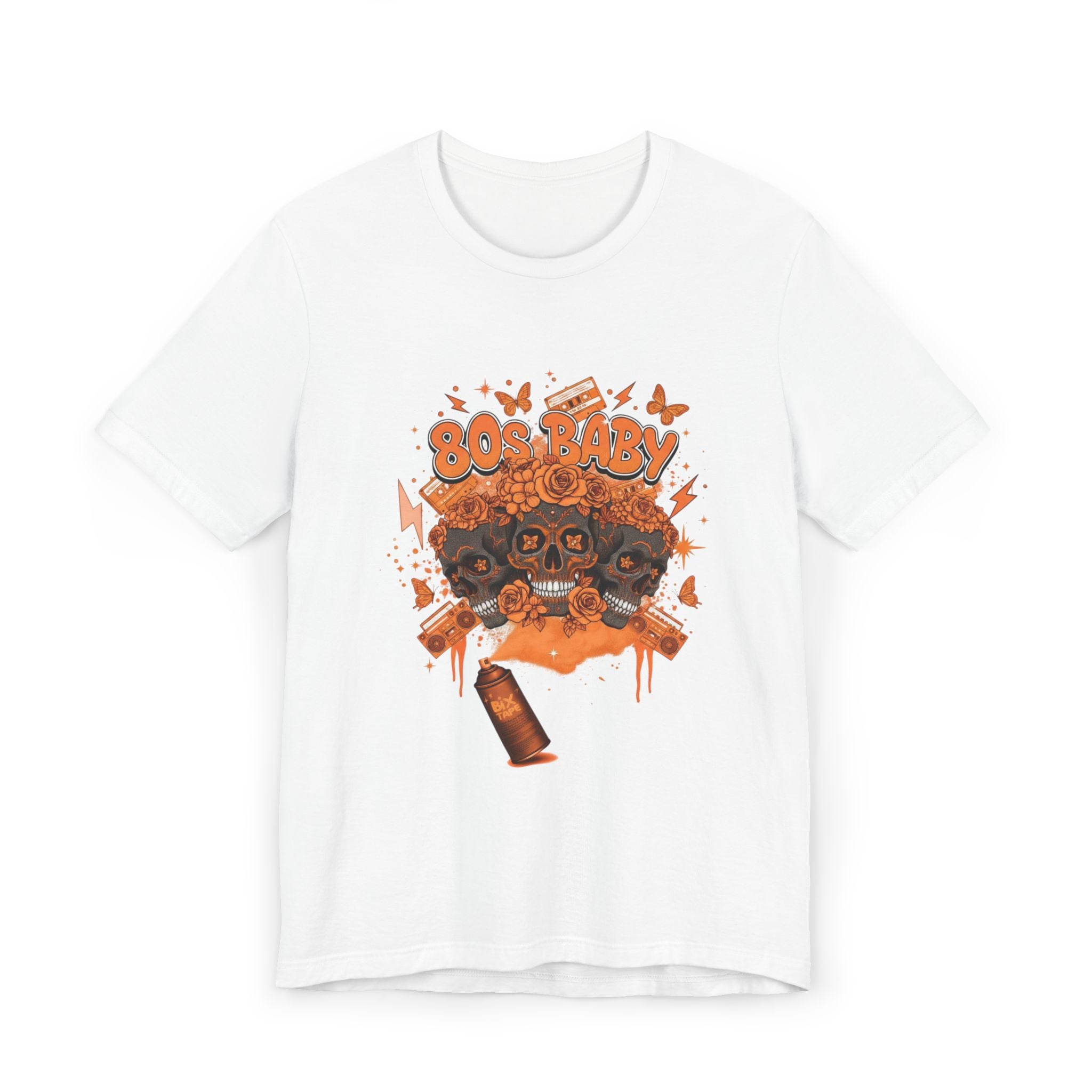 80s Baby Graphic Tee — Orange & Black