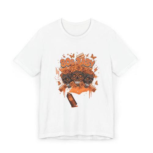 80s Baby Graphic Tee — Orange & Black