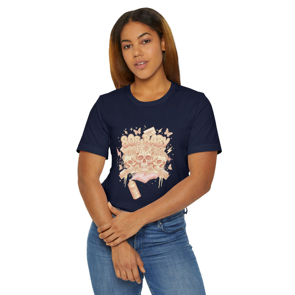 80s Baby Graphic Tee — Peach & Cream