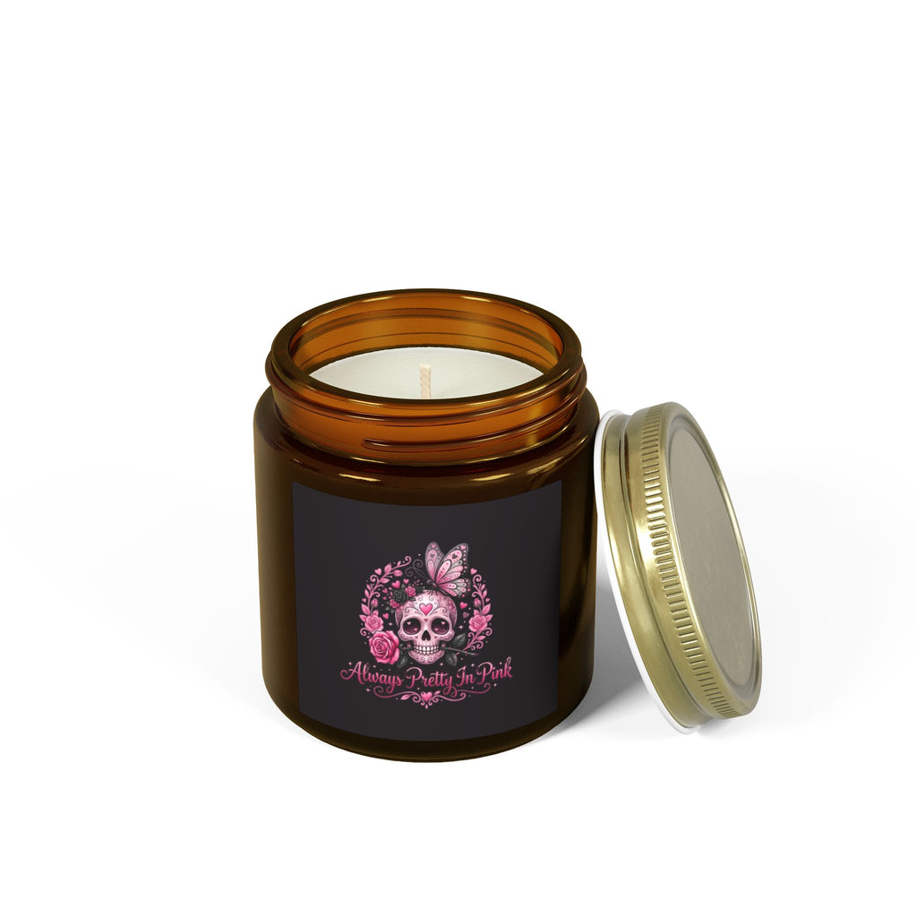 Skull & Roses "Always Pretty in Pink" candle