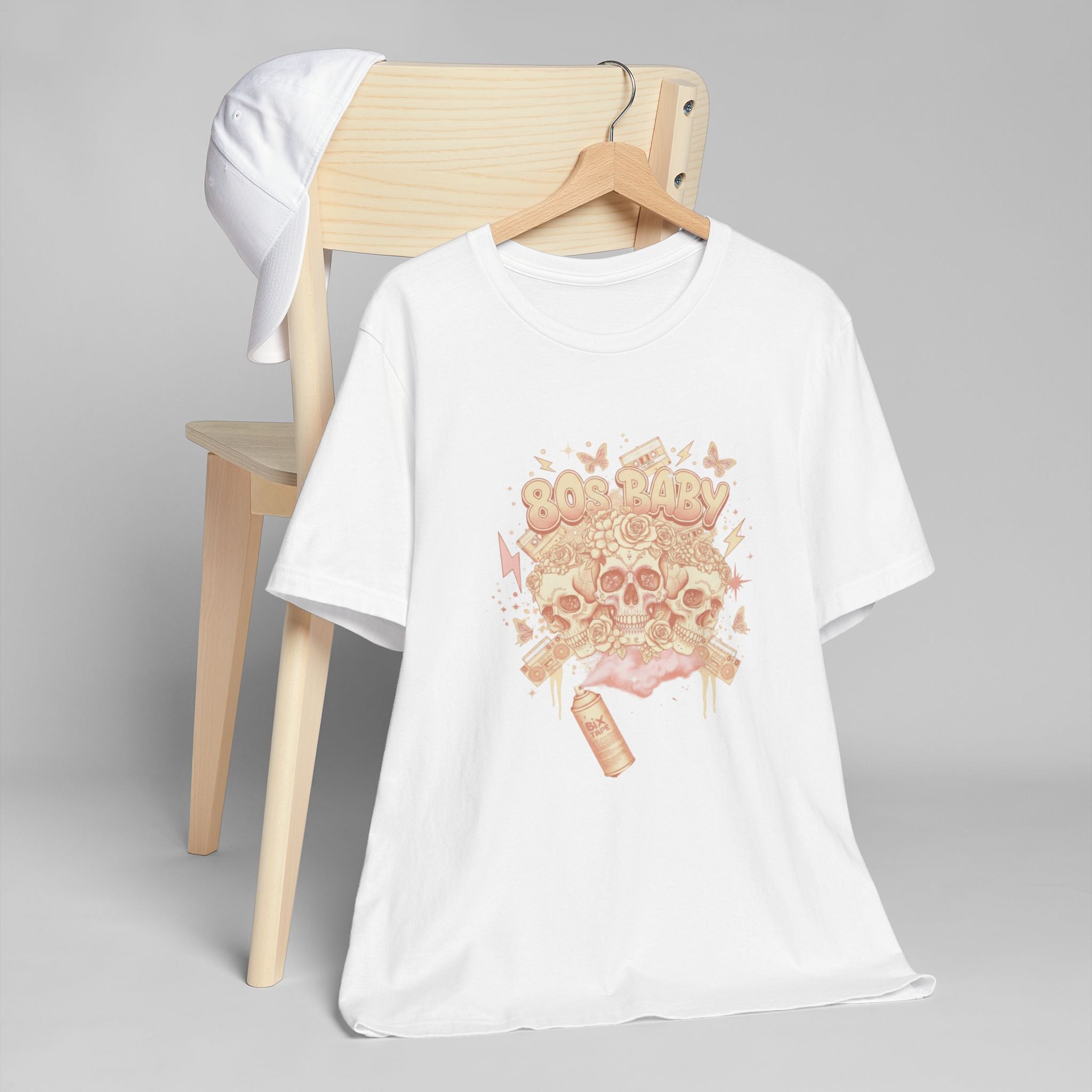 80s Baby Graphic Tee — Peach & Cream