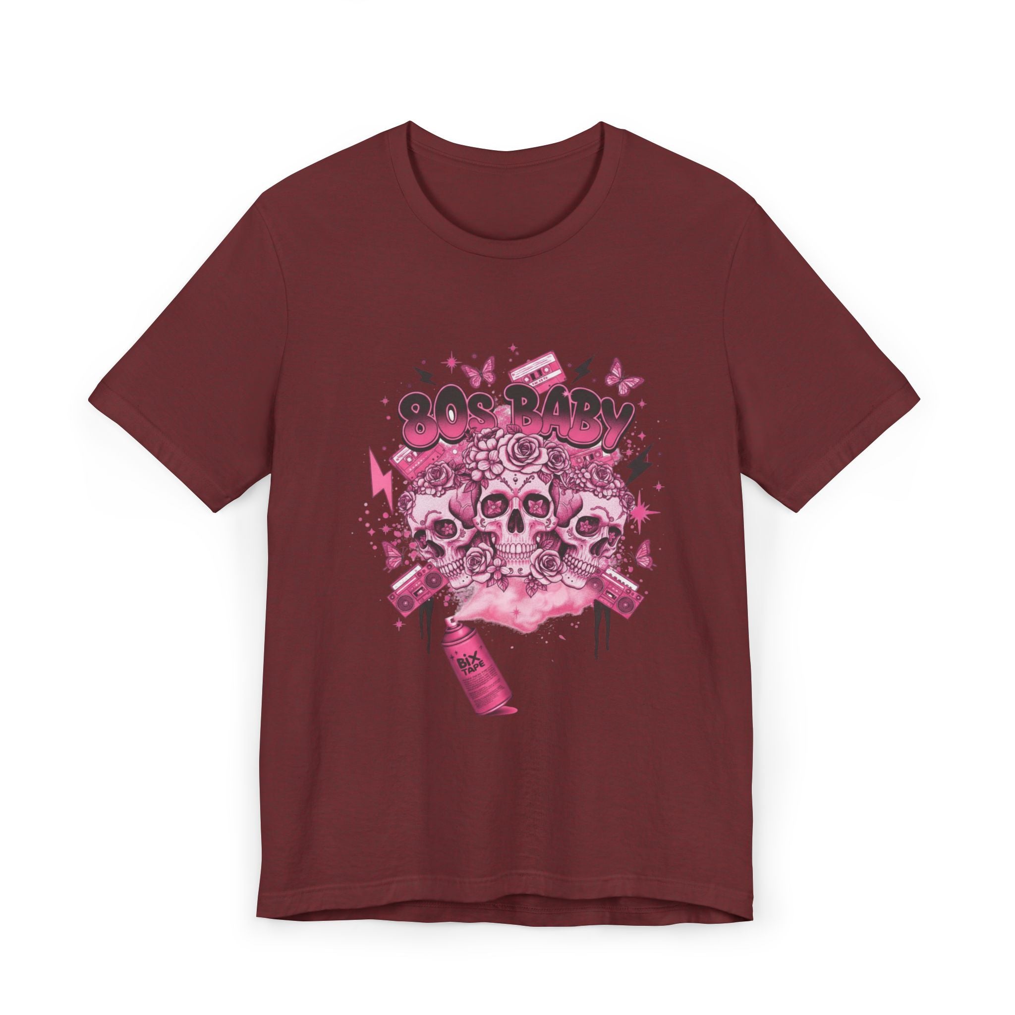 80s Baby Graphic Tee — Hot Pink & Black