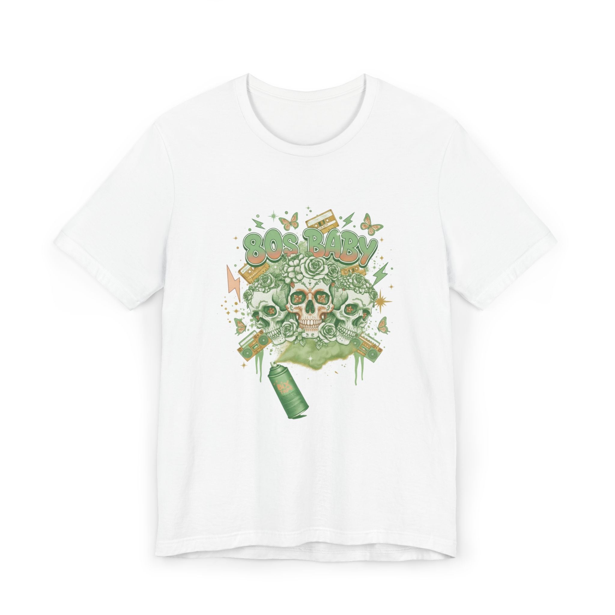 80s Baby Graphic Tee — Forest Green & Gold