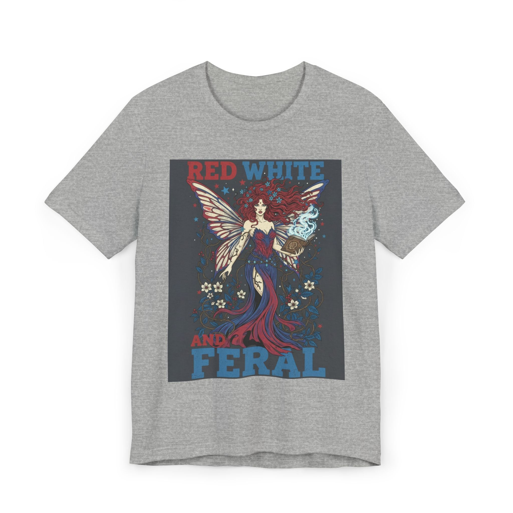 Red White and Feral Fairy Graphic Tee