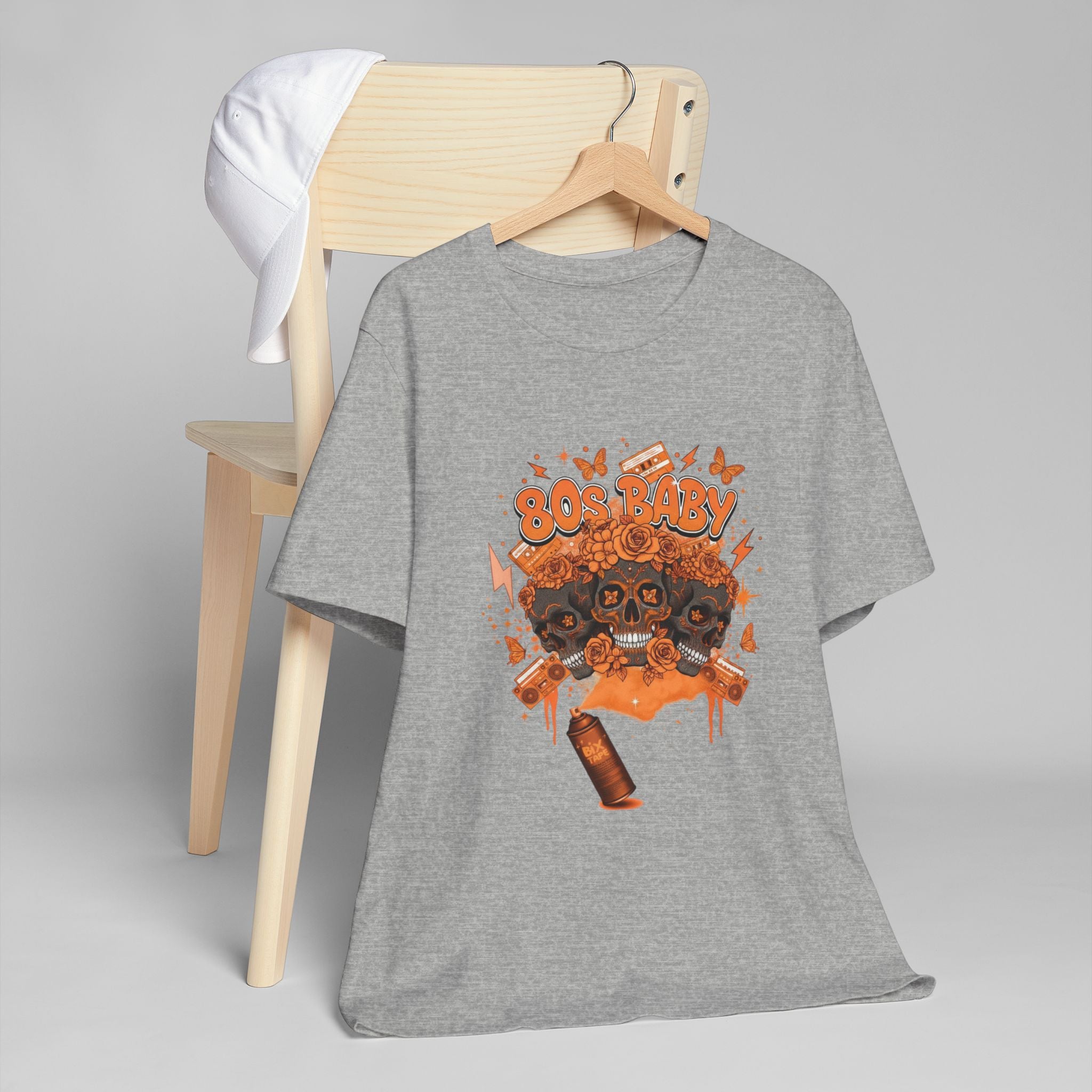 80s Baby Graphic Tee — Orange & Black
