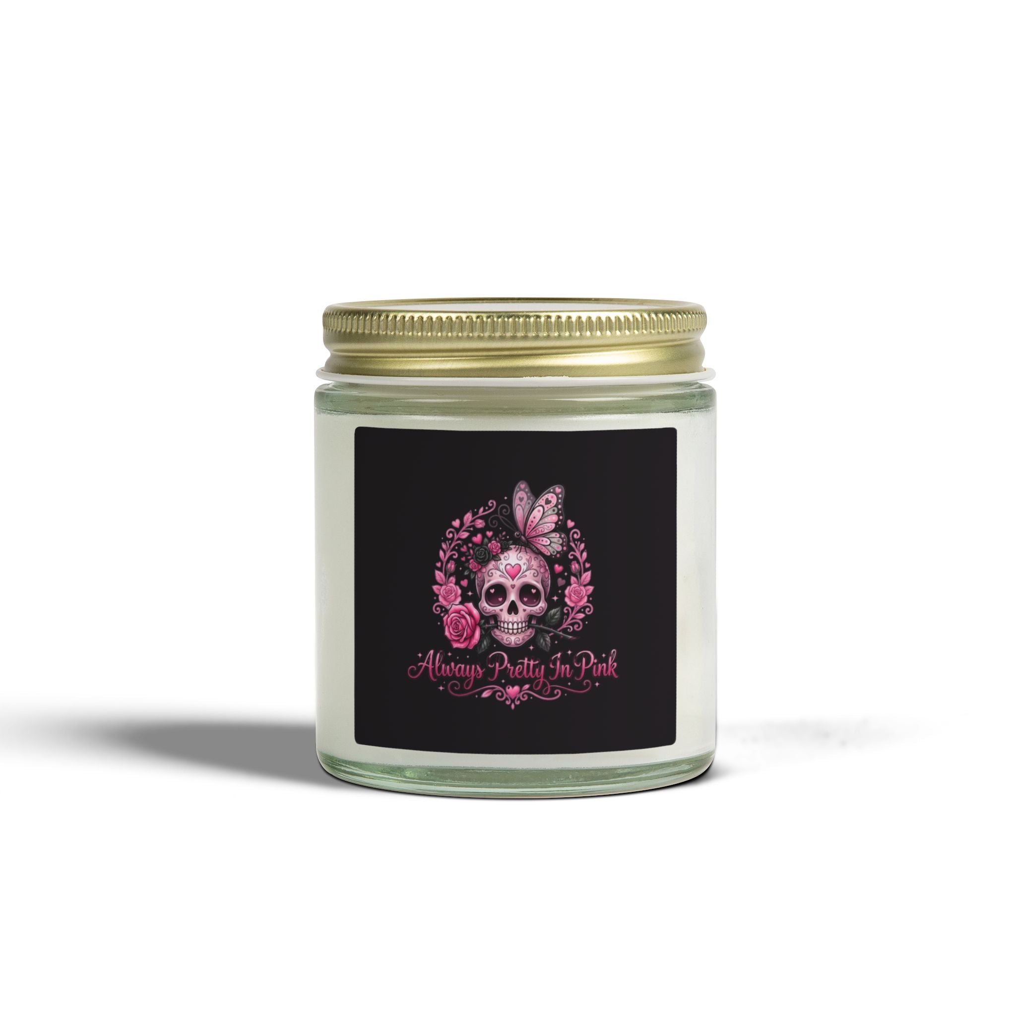 Skull & Roses "Always Pretty in Pink" candle