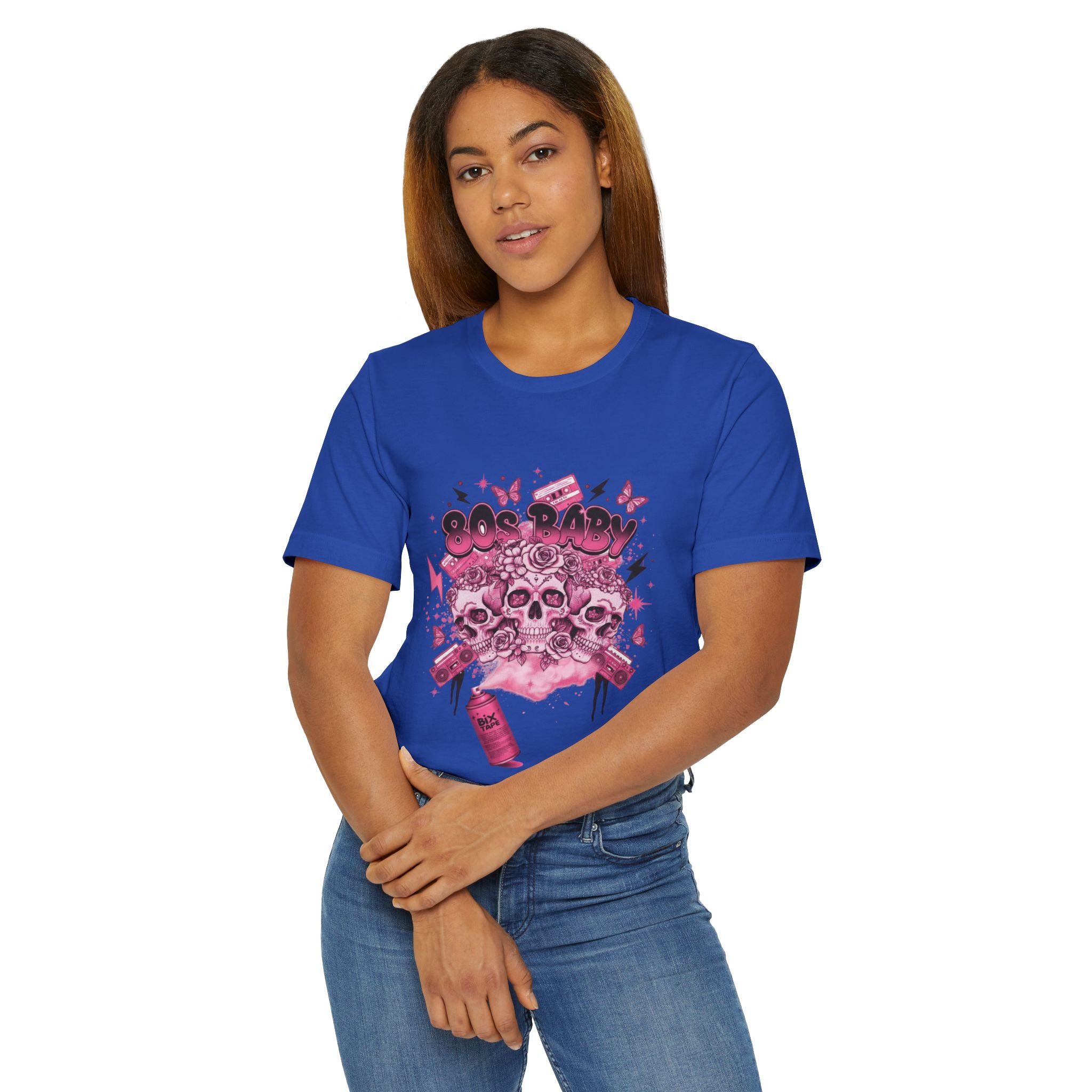 80s Baby Graphic Tee — Hot Pink & Black