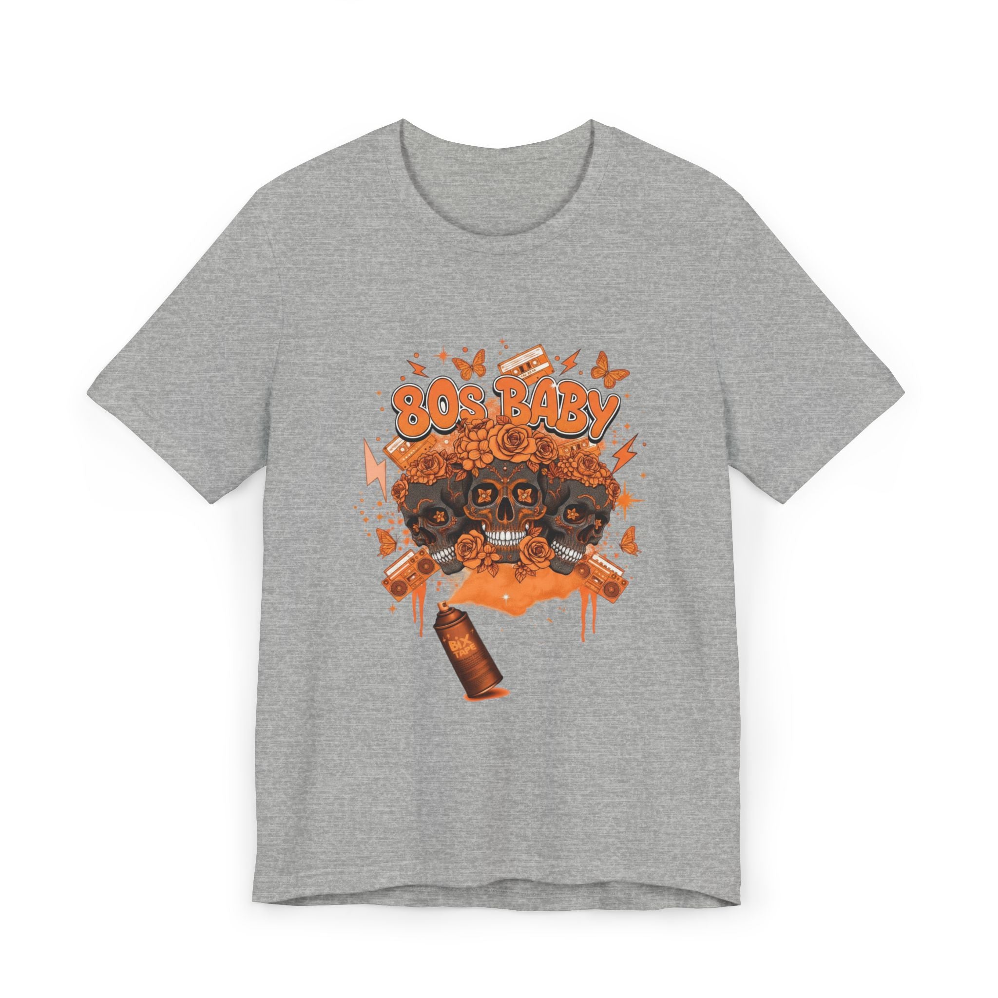 80s Baby Graphic Tee — Orange & Black