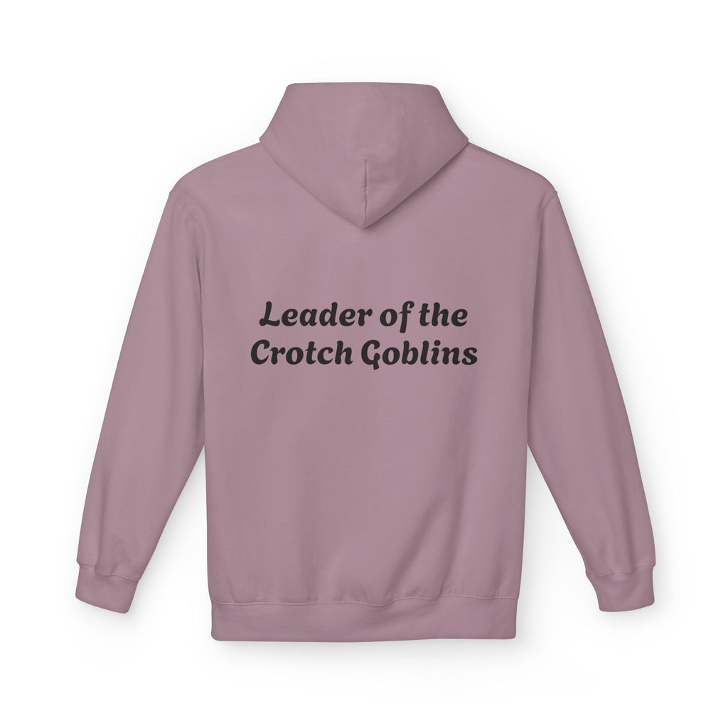 "Leader of the Crotch Goblins" Floral Graphic Hoodie