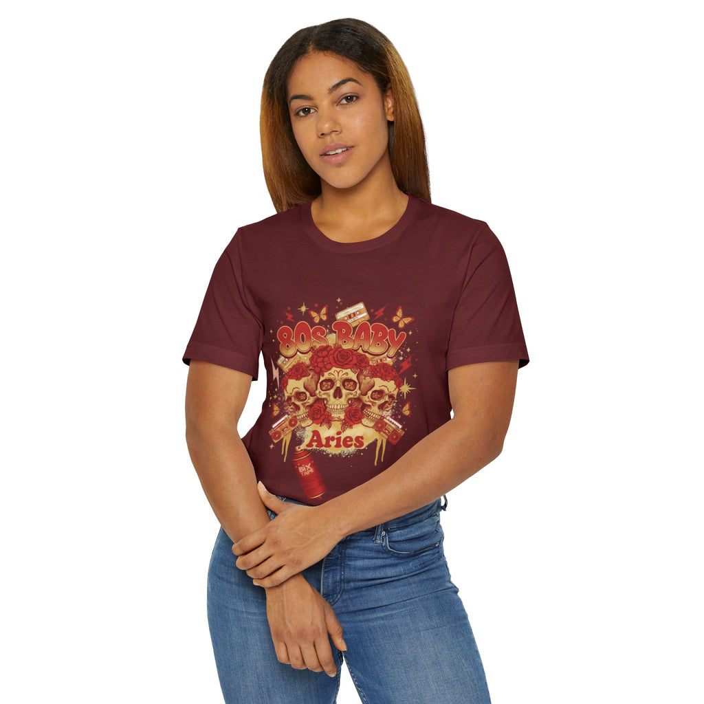 Aries Skull Zodiac T‑Shirt