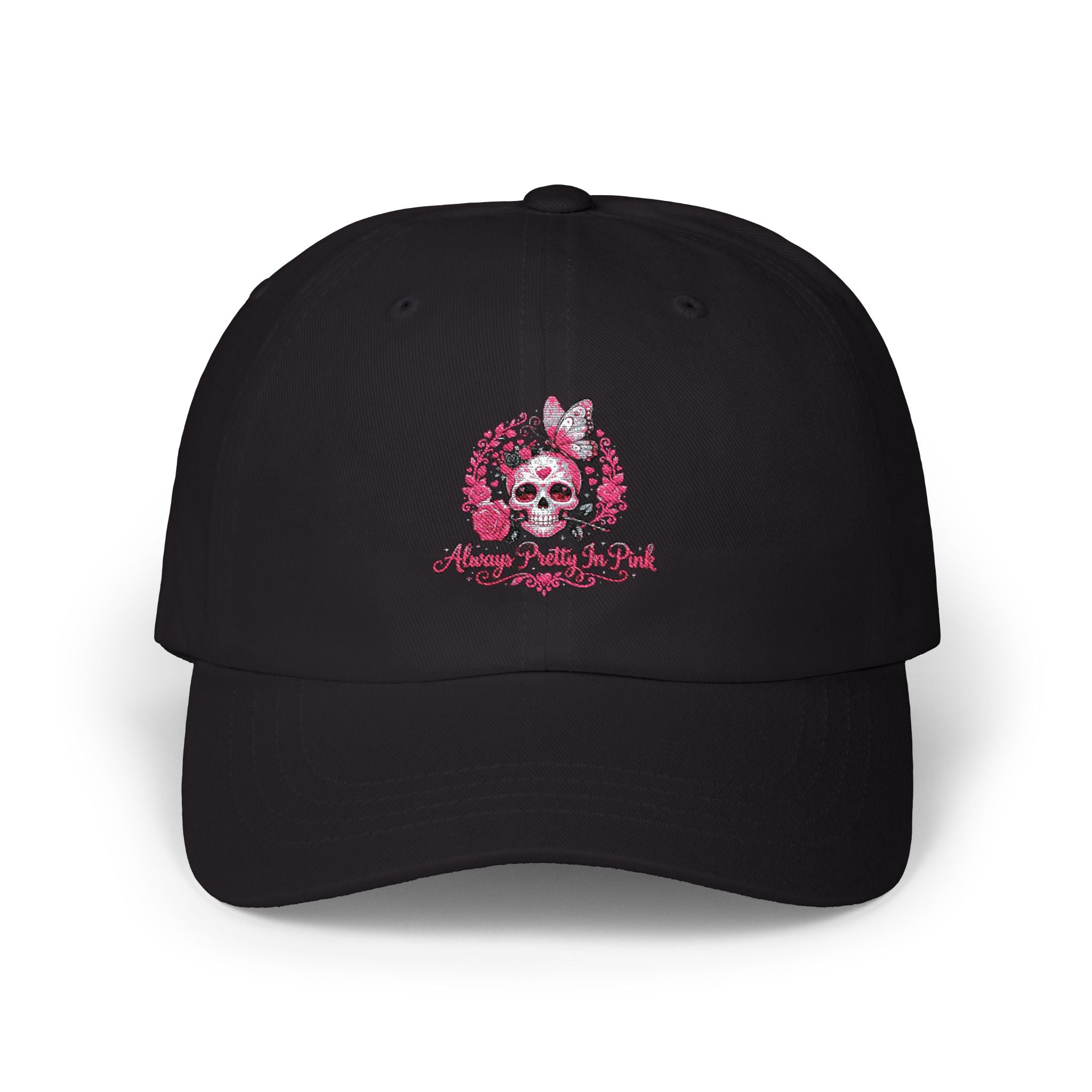 Skull & Roses Embroidered Baseball Hat
