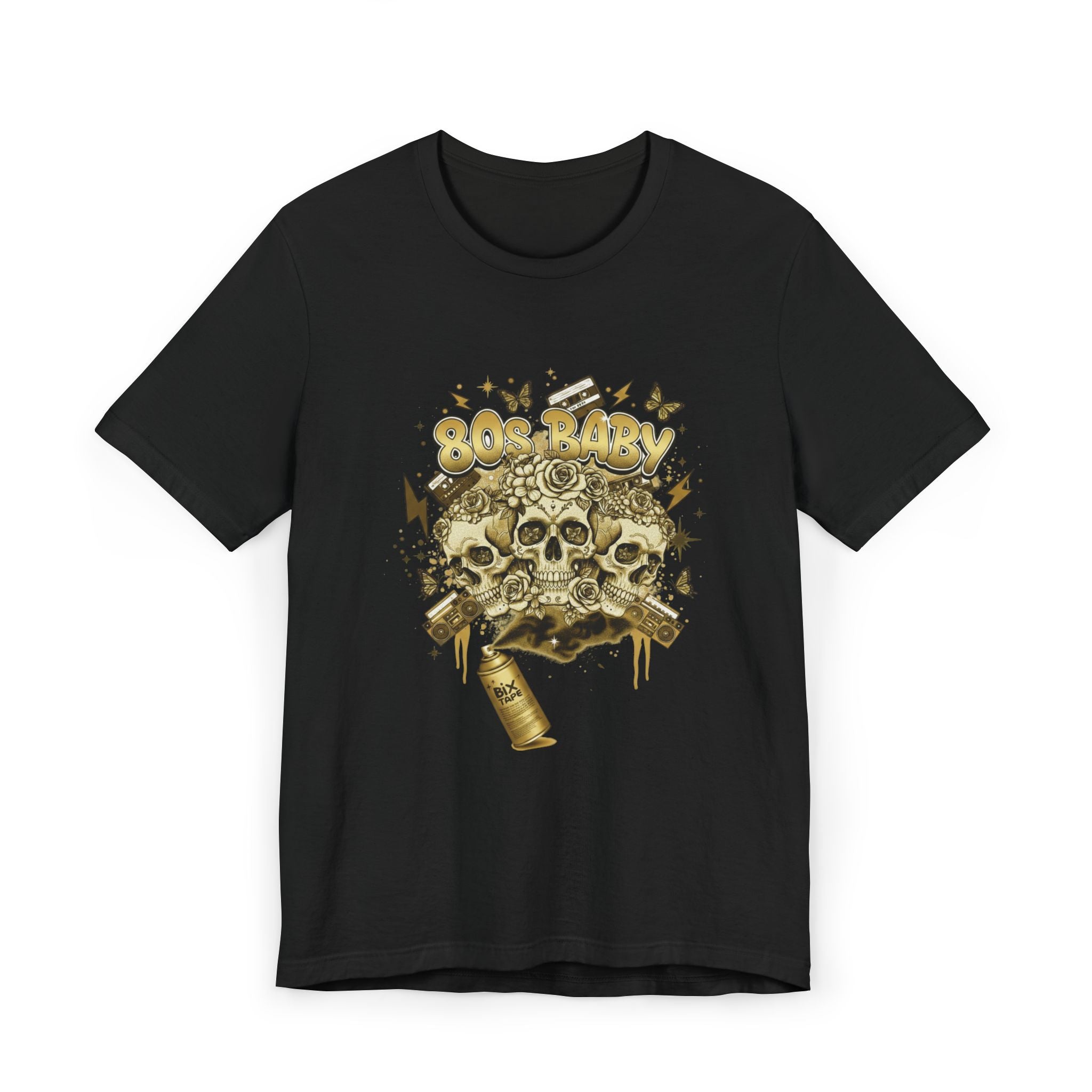 80s Baby Graphic Tee — Black & Gold