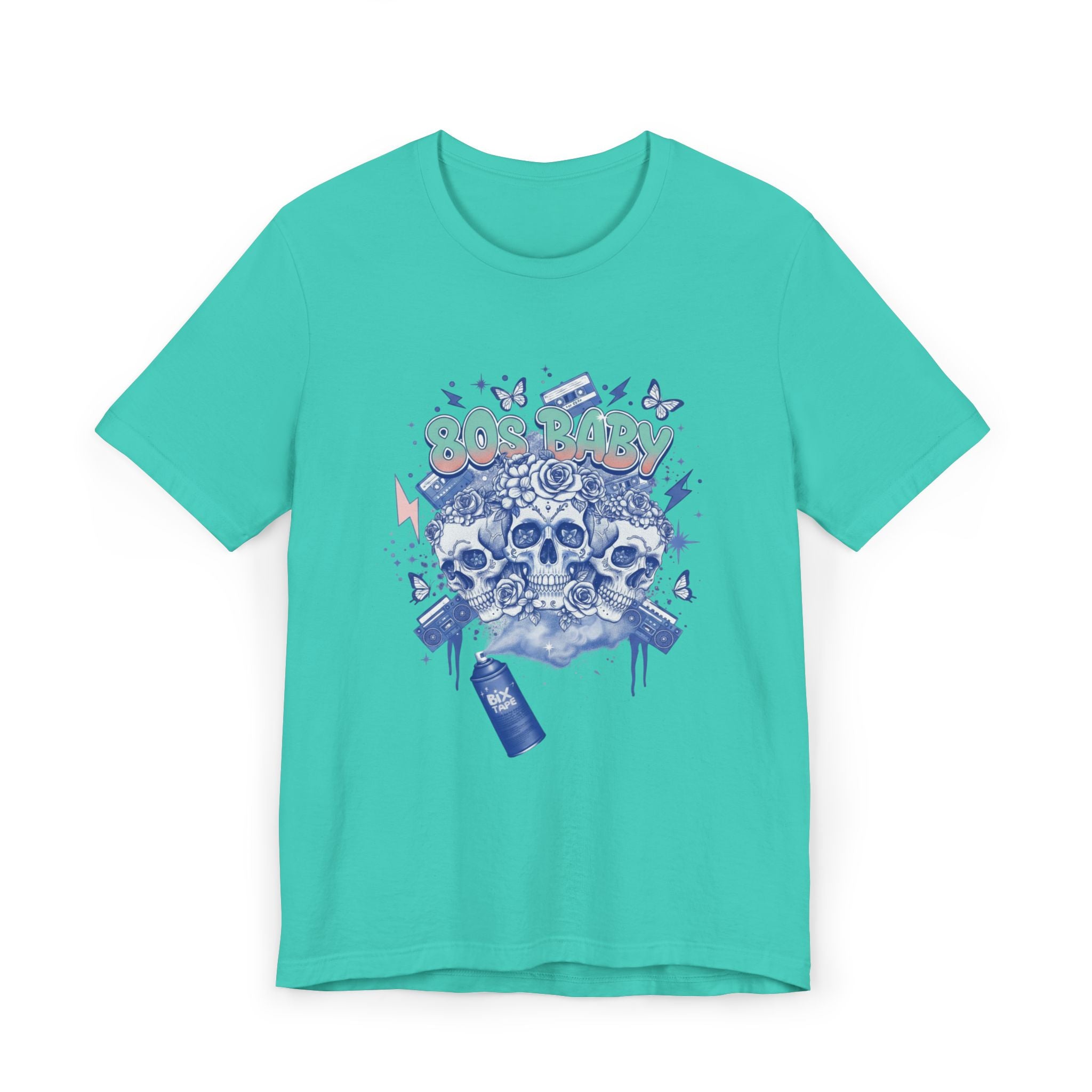 80s Baby Graphic Tee — Cobalt Blue & White