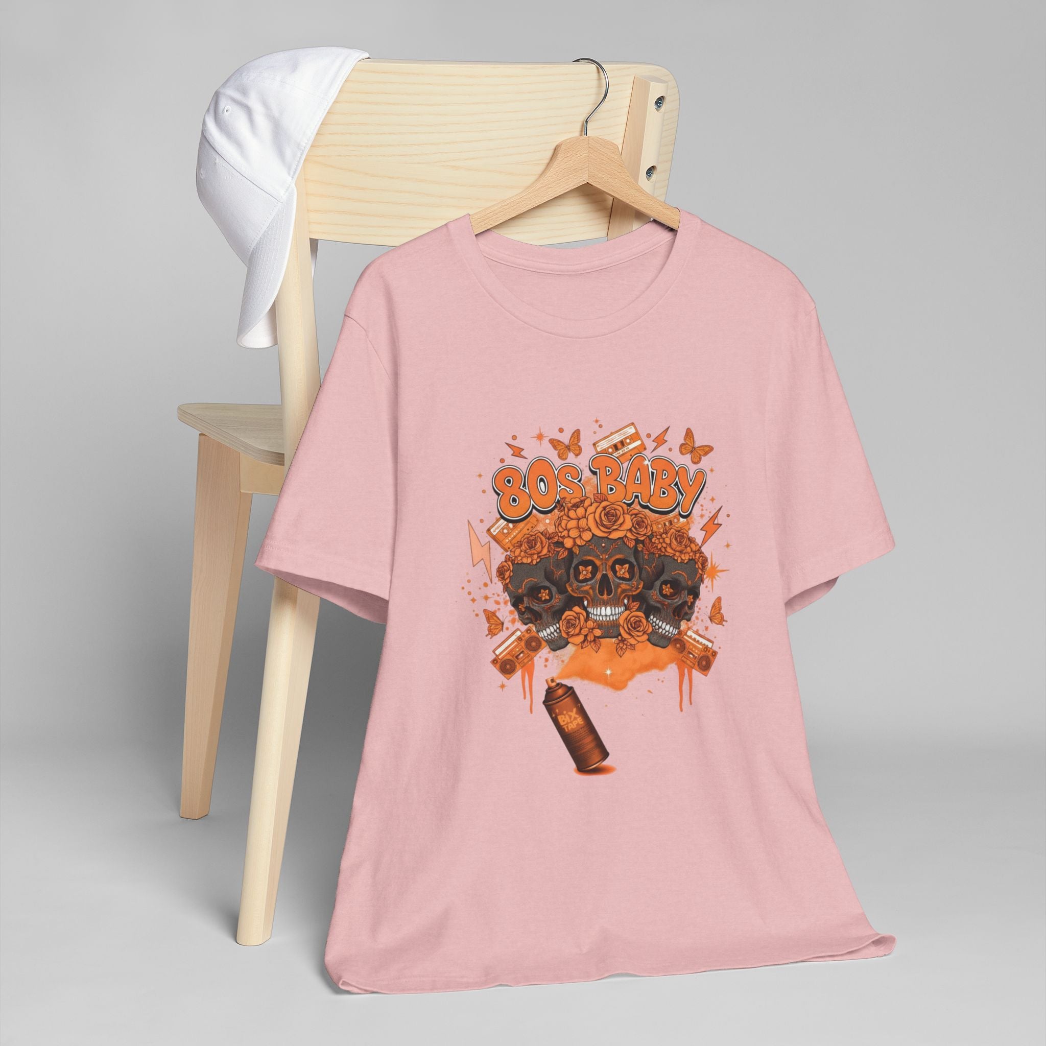 80s Baby Graphic Tee — Orange & Black