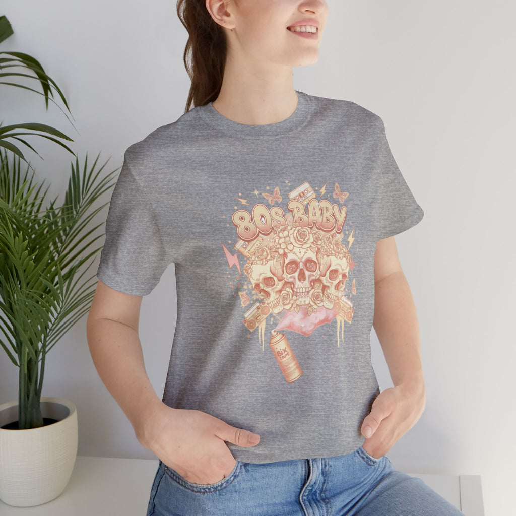 80s Baby Graphic Tee — Peach & Cream