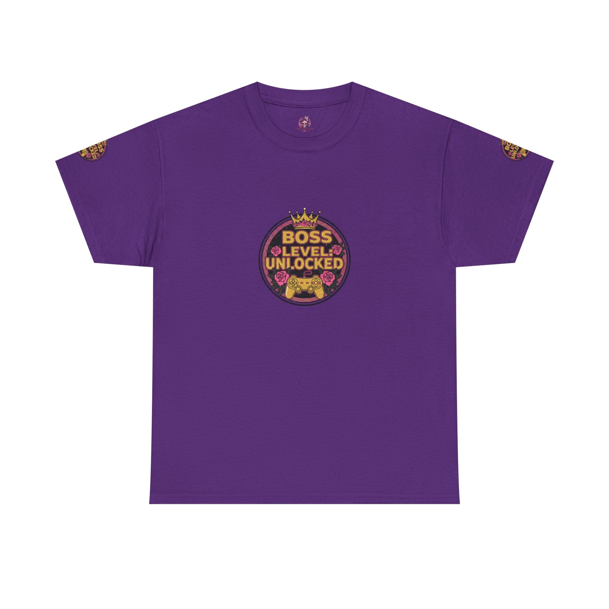 Boss Level: Unlocked — Gamer Girl Crown T-Shirt