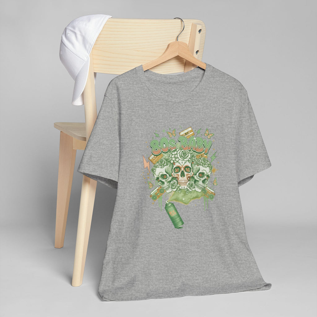 80s Baby Graphic Tee — Forest Green & Gold