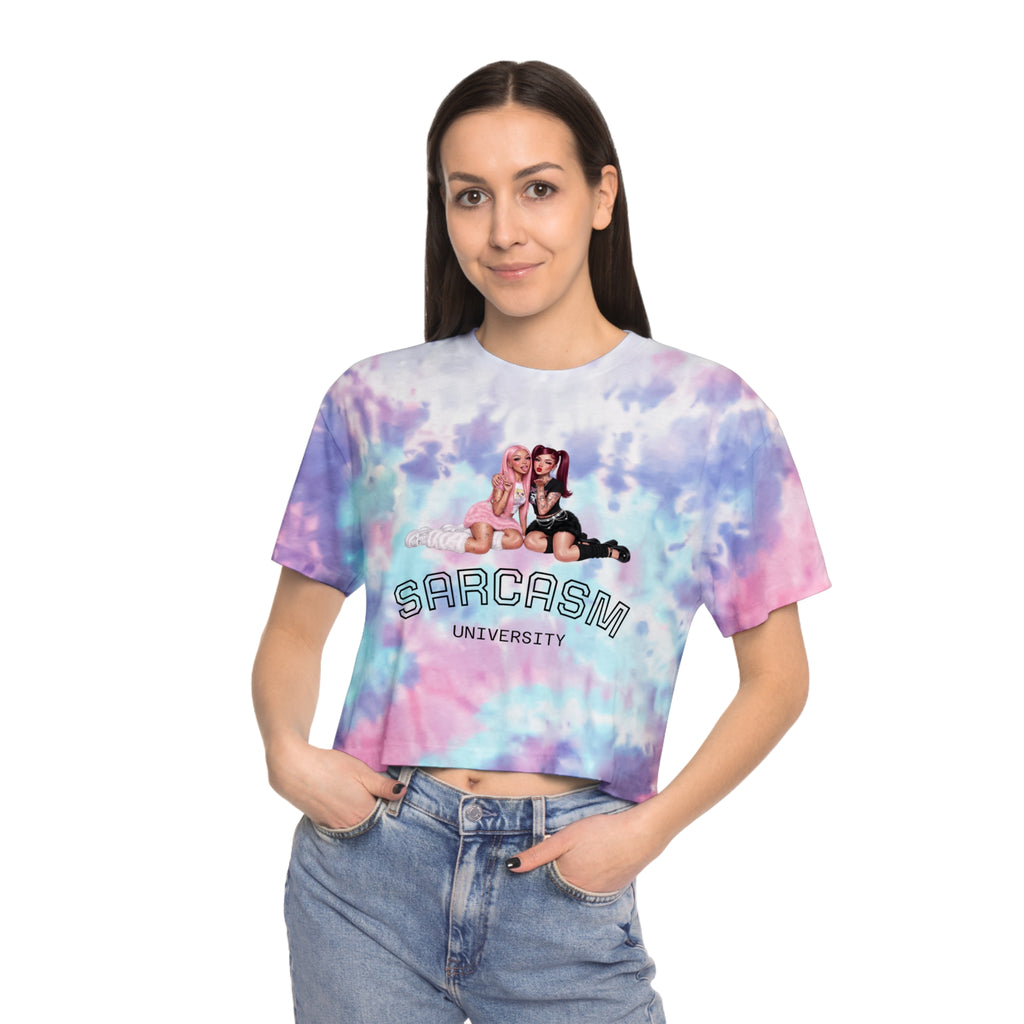 Tie-Dye Crop Tee Bestie Graphic