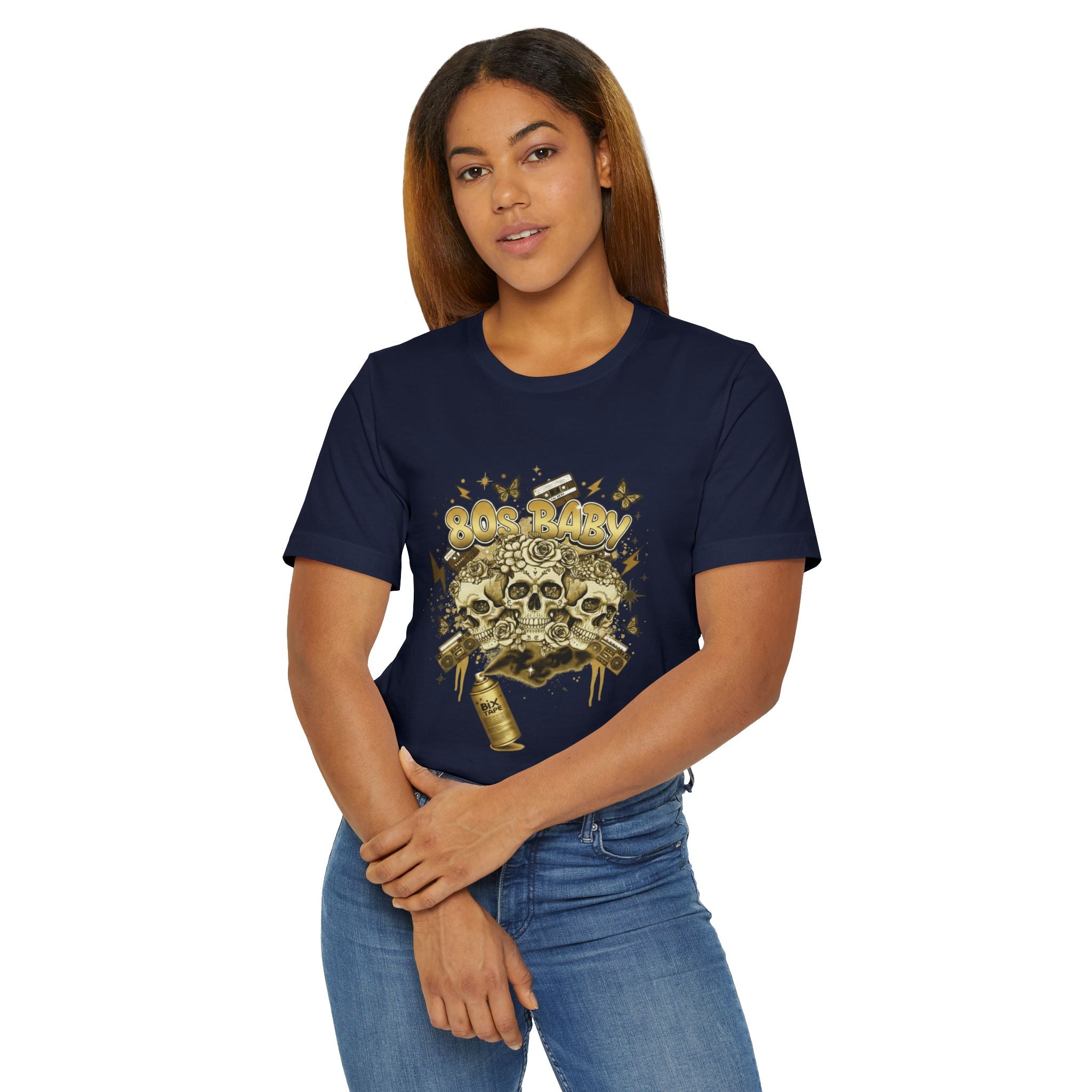 80s Baby Graphic Tee — Black & Gold