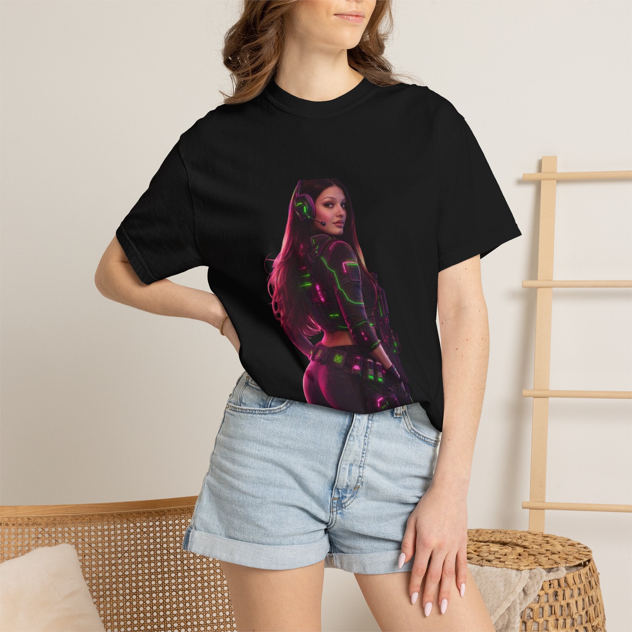Graphic T-Shirt — Neon Gamer Girl