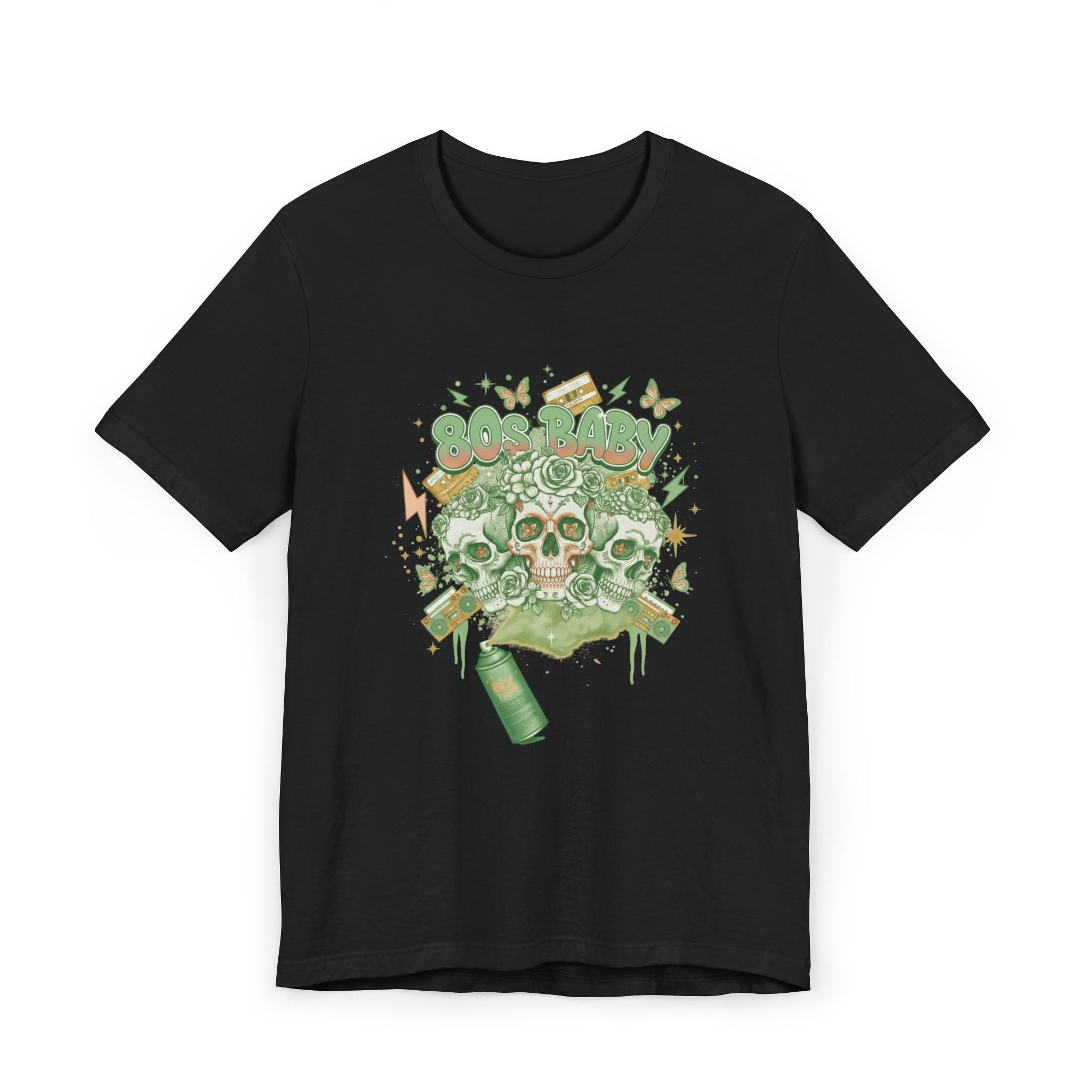 80s Baby Graphic Tee — Forest Green & Gold