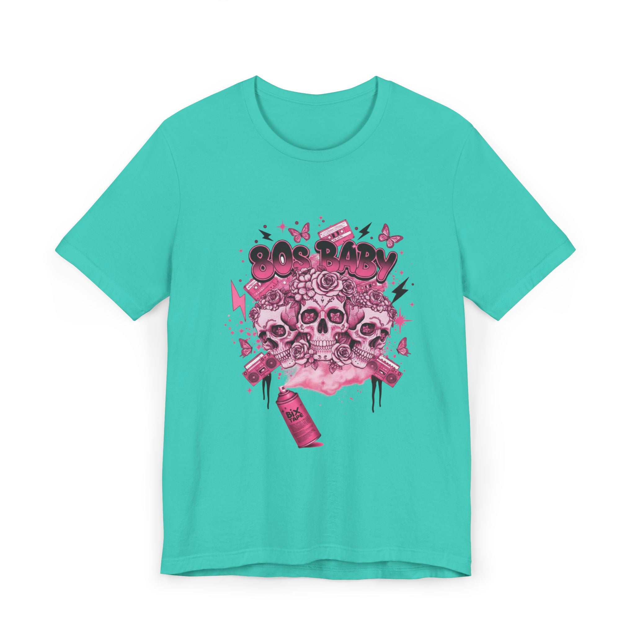 80s Baby Graphic Tee — Hot Pink & Black