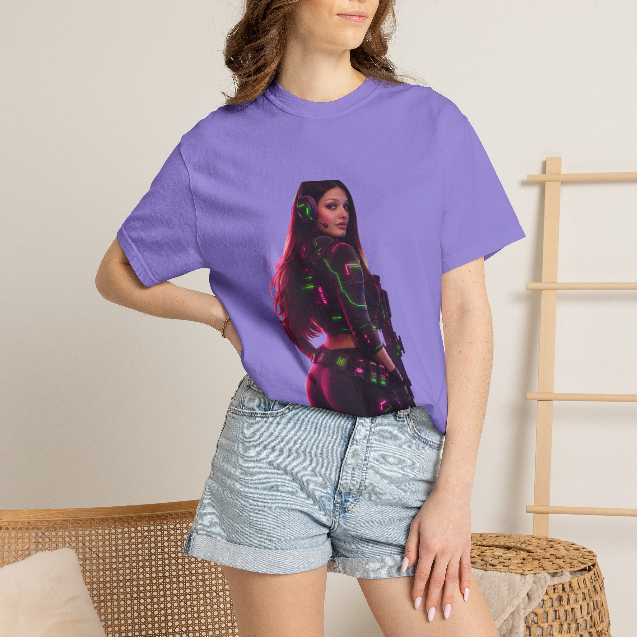 Graphic T-Shirt — Neon Gamer Girl