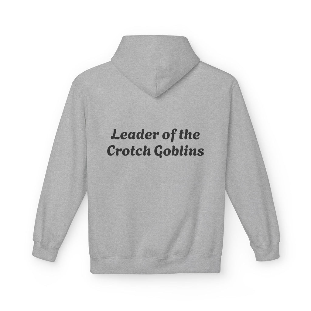 "Leader of the Crotch Goblins" Floral Graphic Hoodie