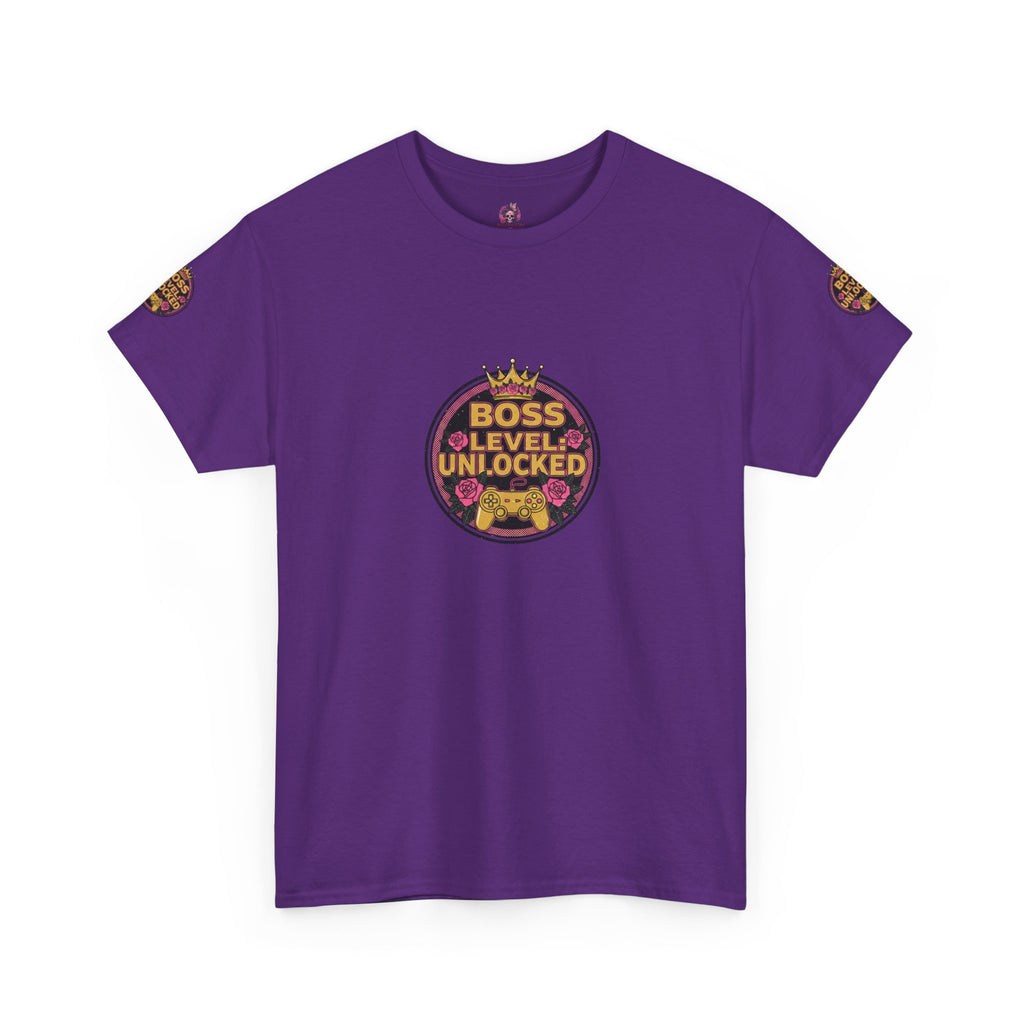 Boss Level: Unlocked — Gamer Girl Crown T-Shirt