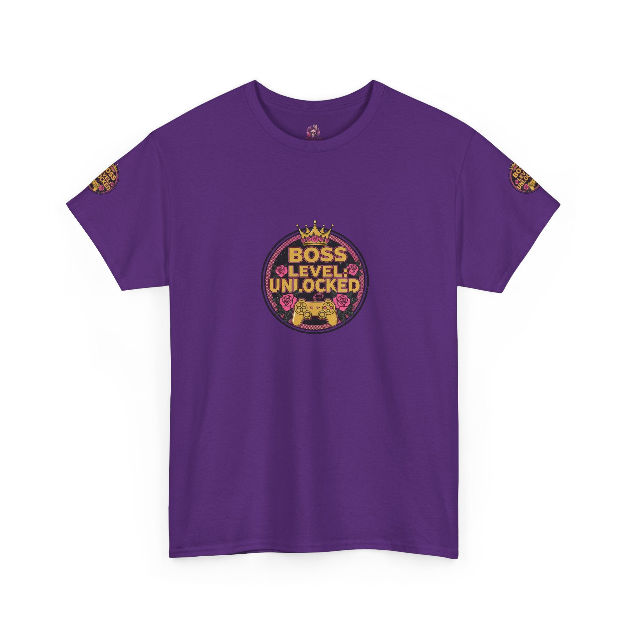 Boss Level: Unlocked — Gamer Girl Crown T-Shirt