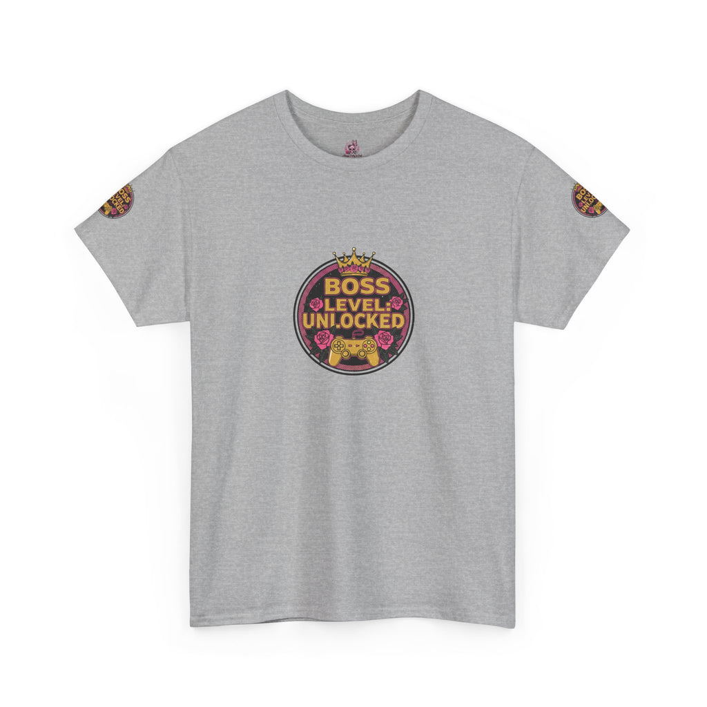 Boss Level: Unlocked — Gamer Girl Crown T-Shirt
