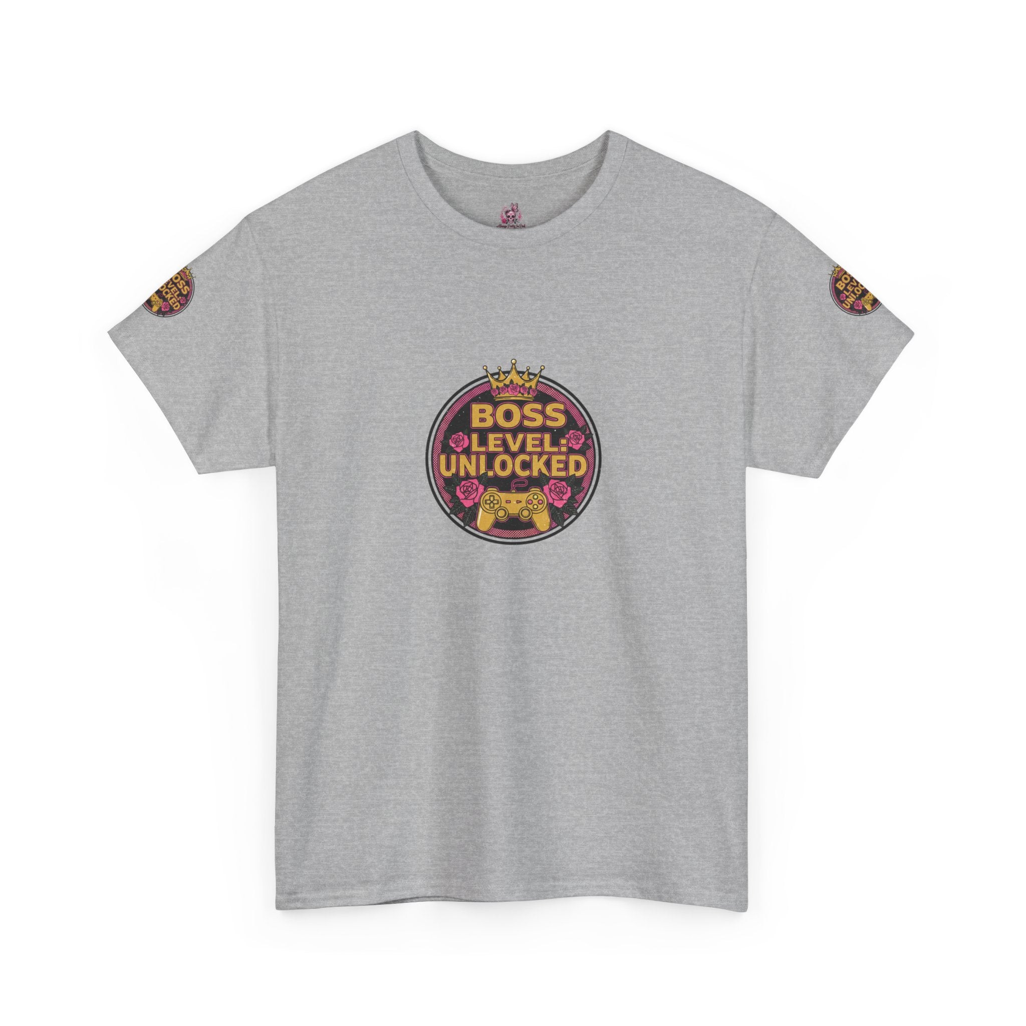 Boss Level: Unlocked — Gamer Girl Crown T-Shirt