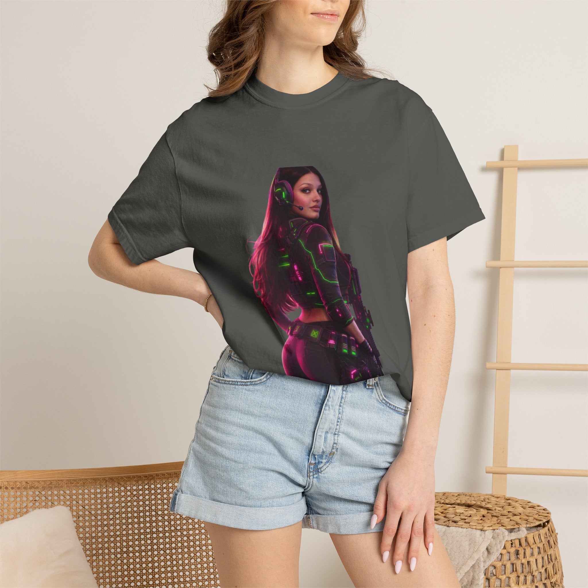 Graphic T-Shirt — Neon Gamer Girl