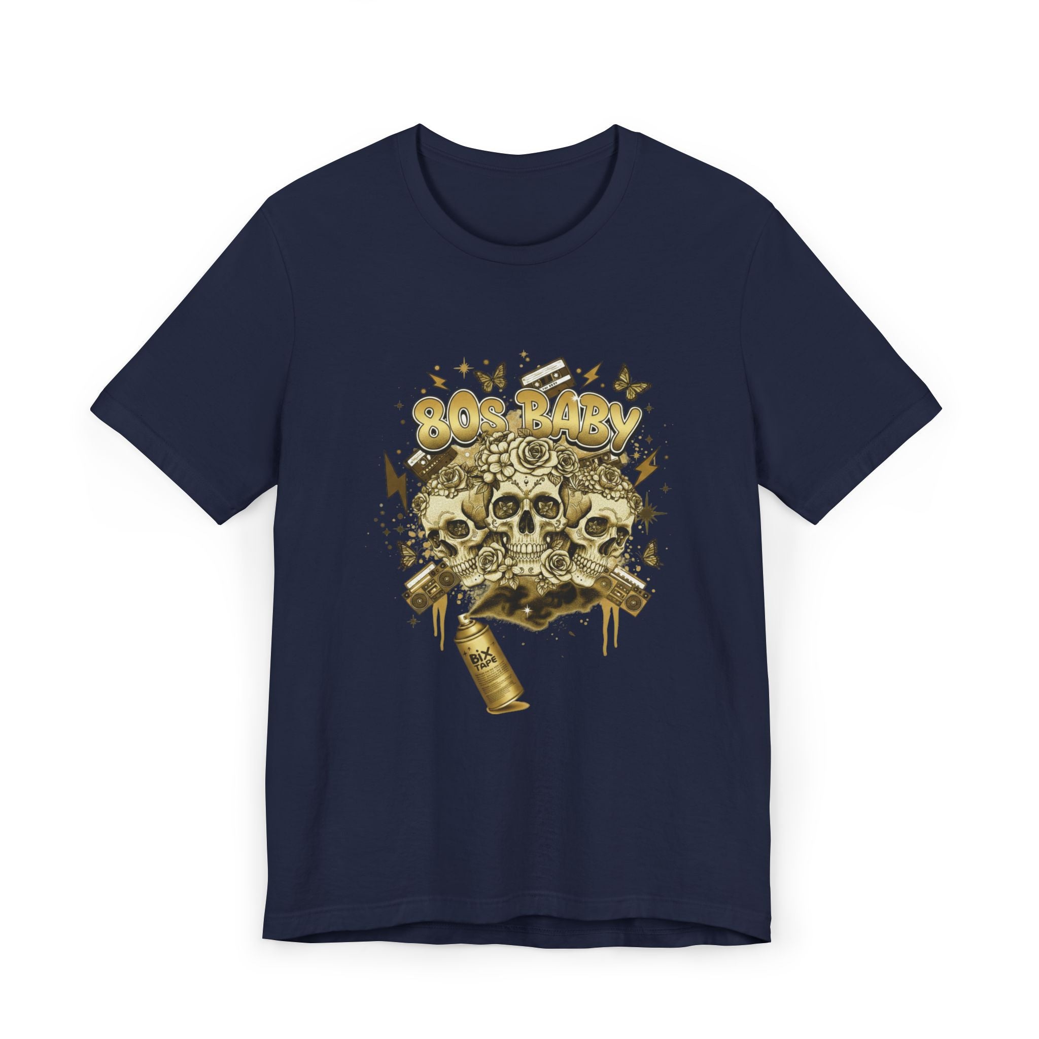 80s Baby Graphic Tee — Black & Gold