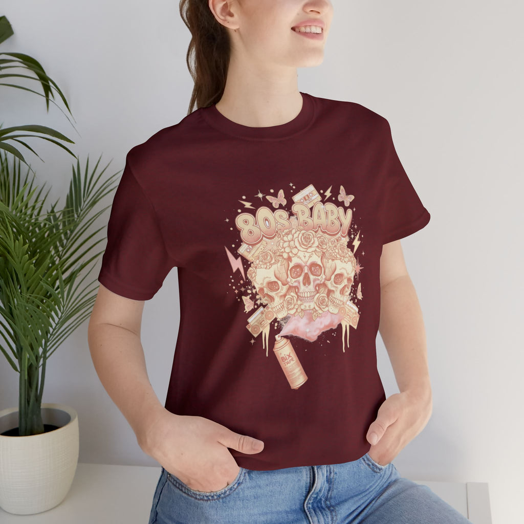 80s Baby Graphic Tee — Peach & Cream