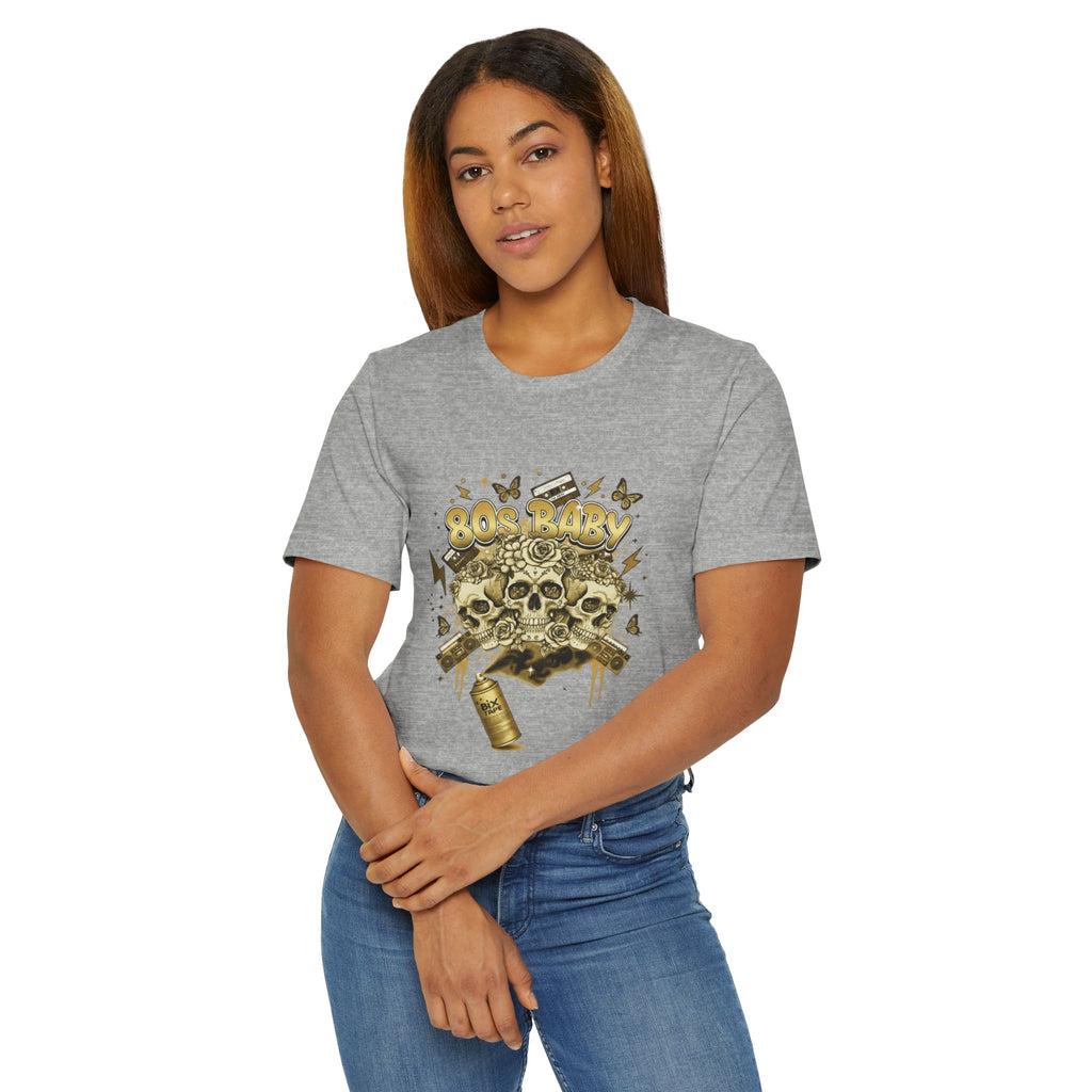 80s Baby Graphic Tee — Black & Gold