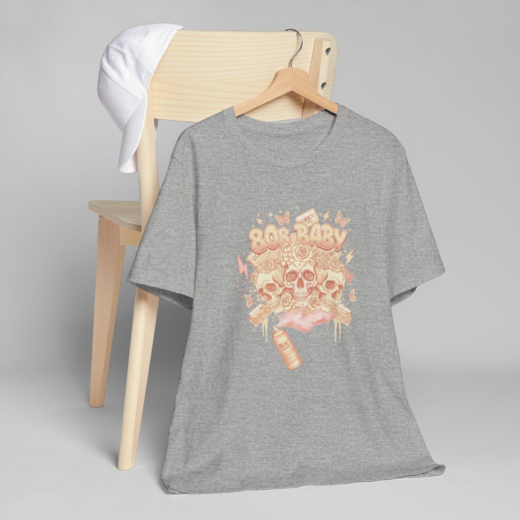 80s Baby Graphic Tee — Peach & Cream