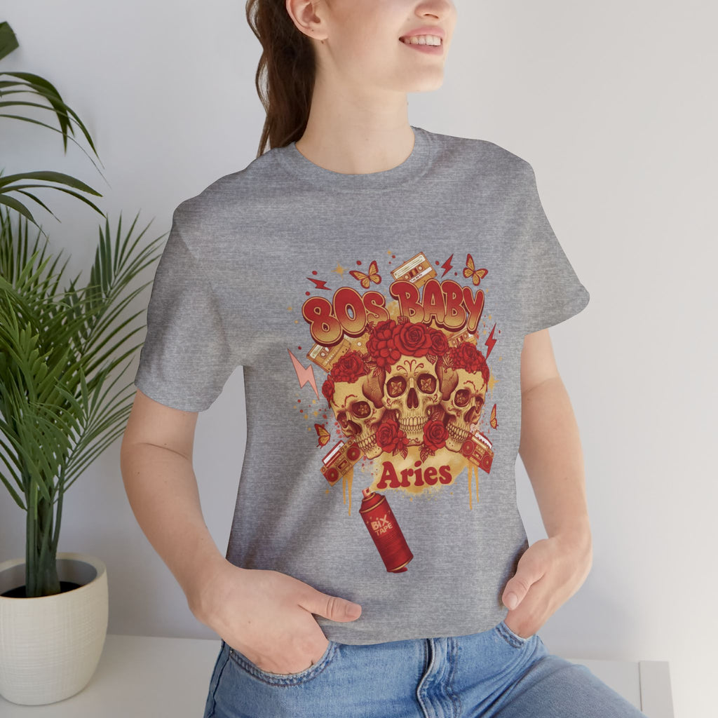 Aries Skull Zodiac T‑Shirt