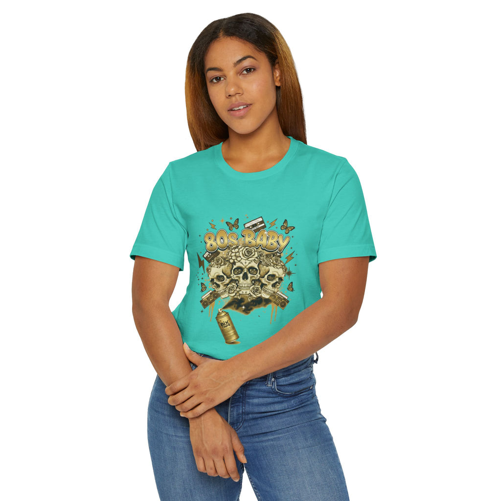 80s Baby Graphic Tee — Black & Gold