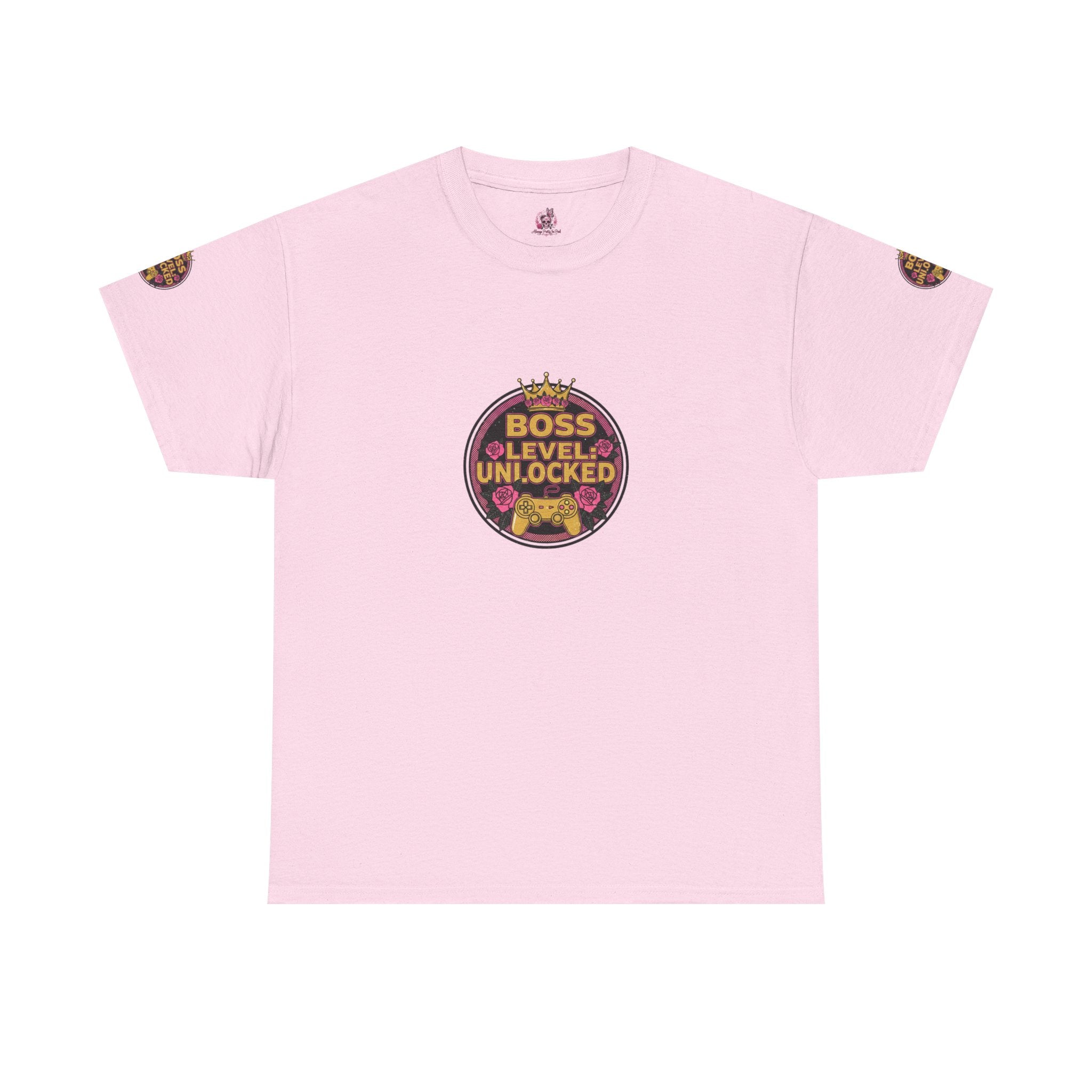 Boss Level: Unlocked — Gamer Girl Crown T-Shirt