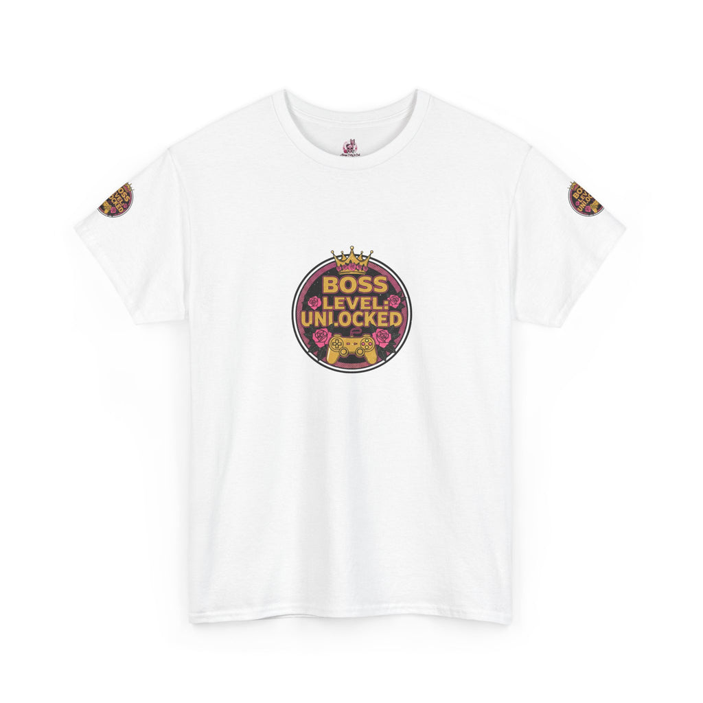 Boss Level: Unlocked — Gamer Girl Crown T-Shirt