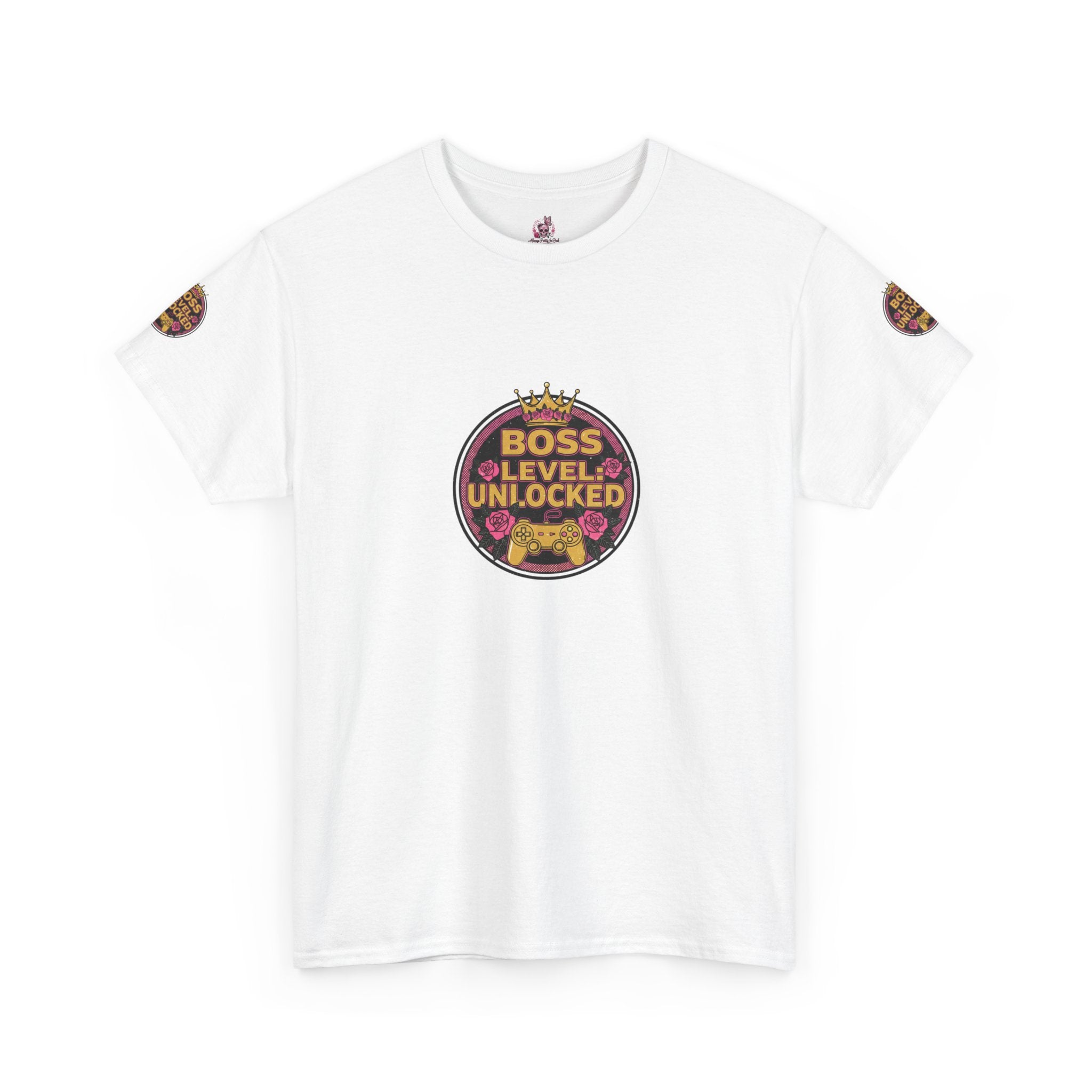Boss Level: Unlocked — Gamer Girl Crown T-Shirt