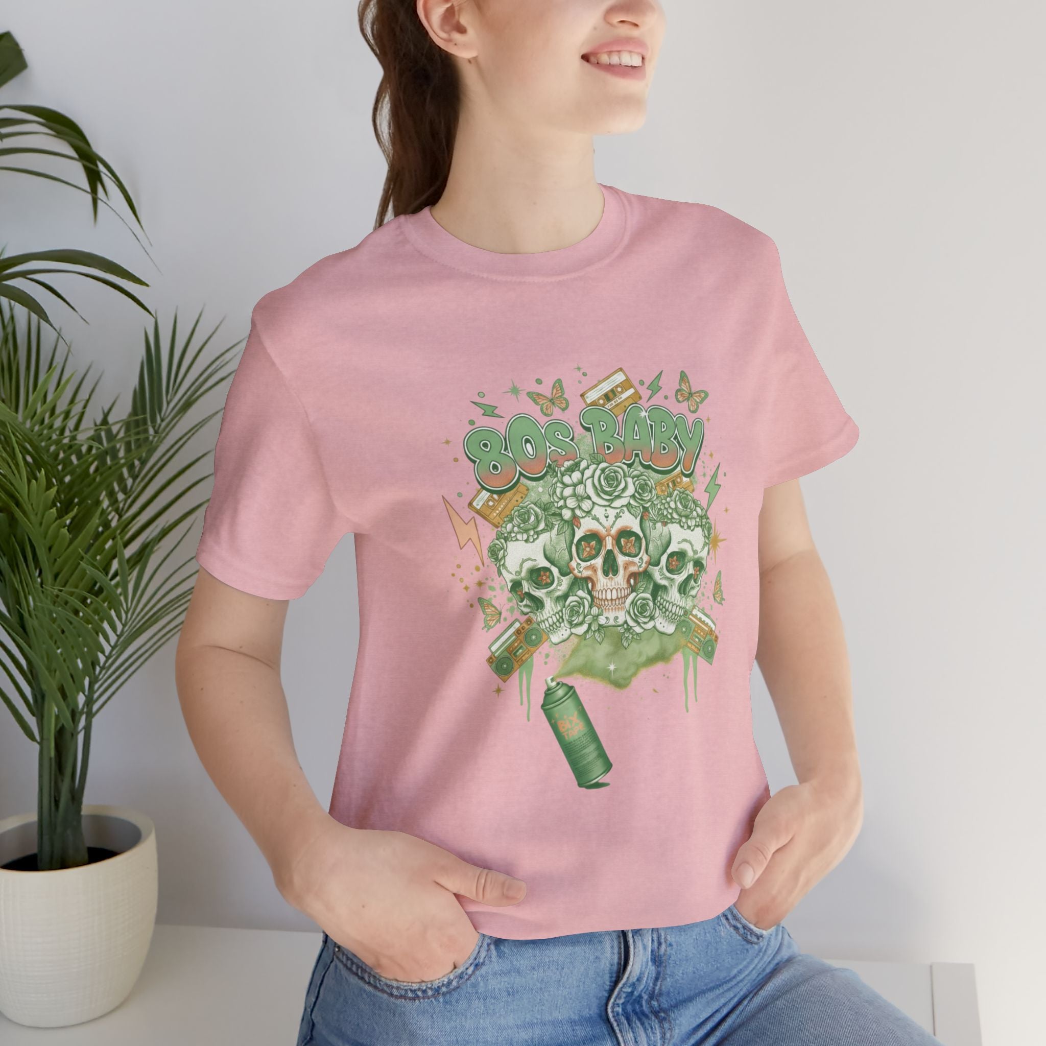 80s Baby Graphic Tee — Forest Green & Gold