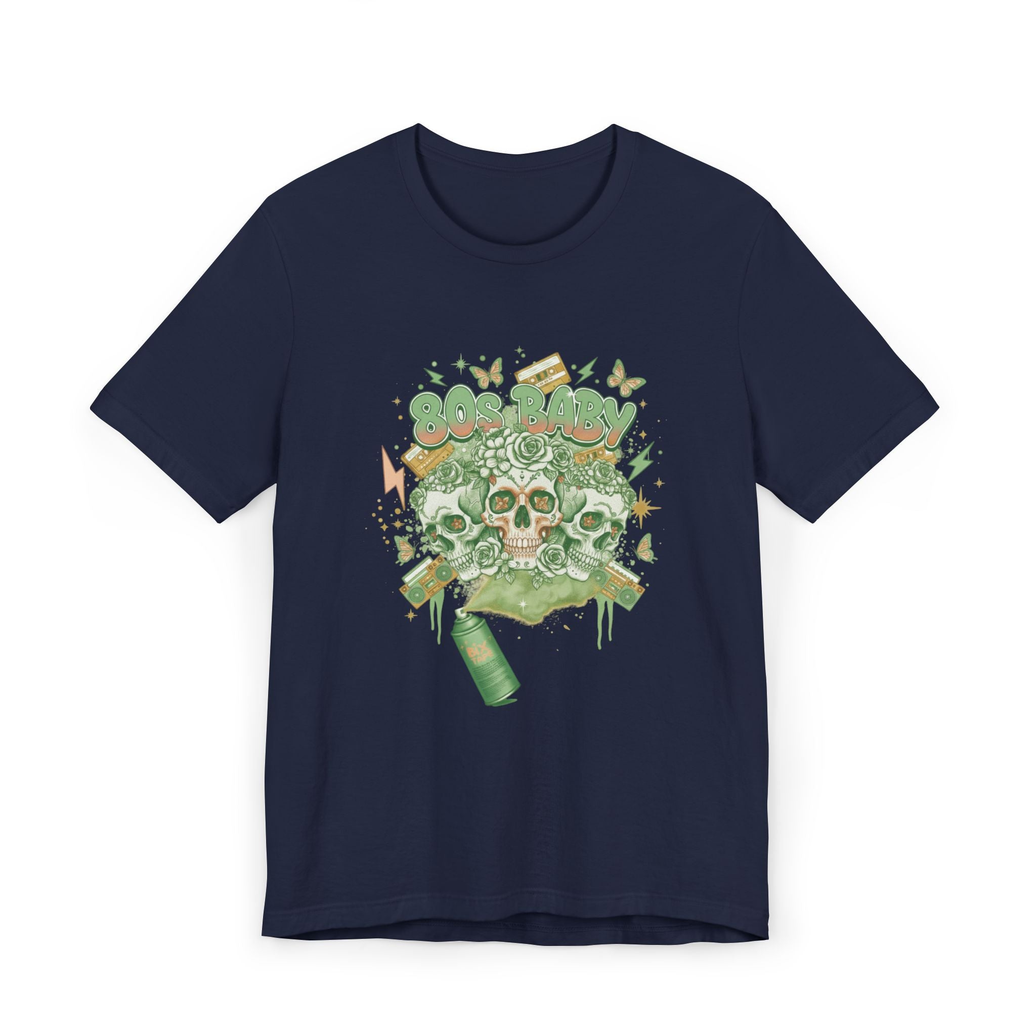 80s Baby Graphic Tee — Forest Green & Gold