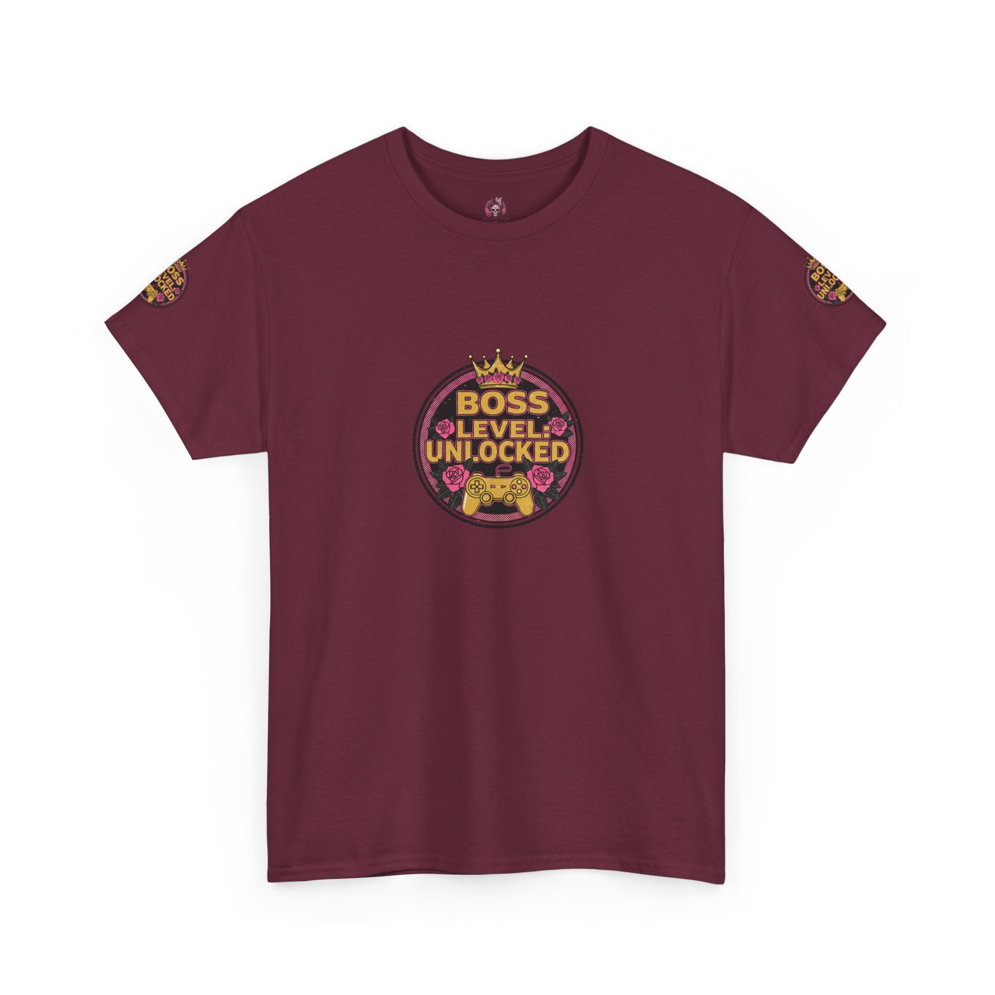 Boss Level: Unlocked — Gamer Girl Crown T-Shirt