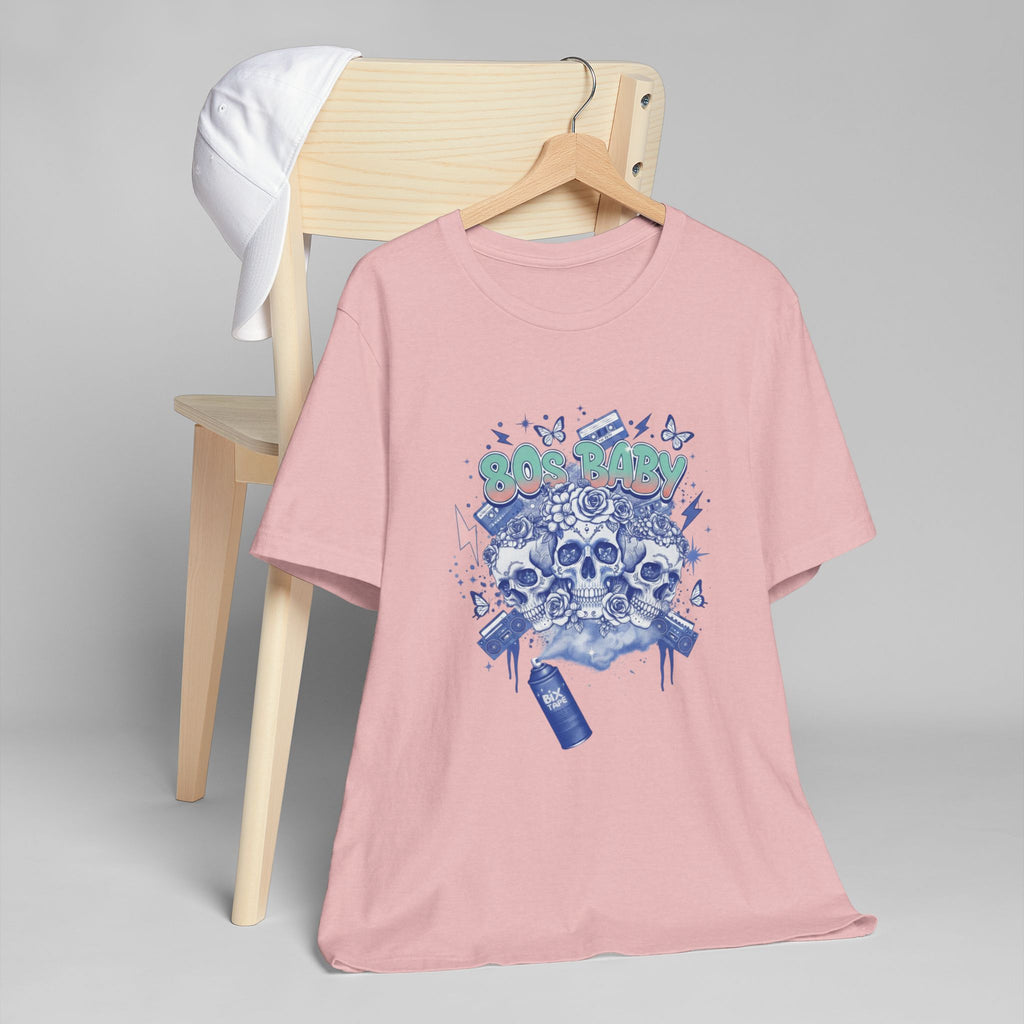 80s Baby Graphic Tee — Cobalt Blue & White