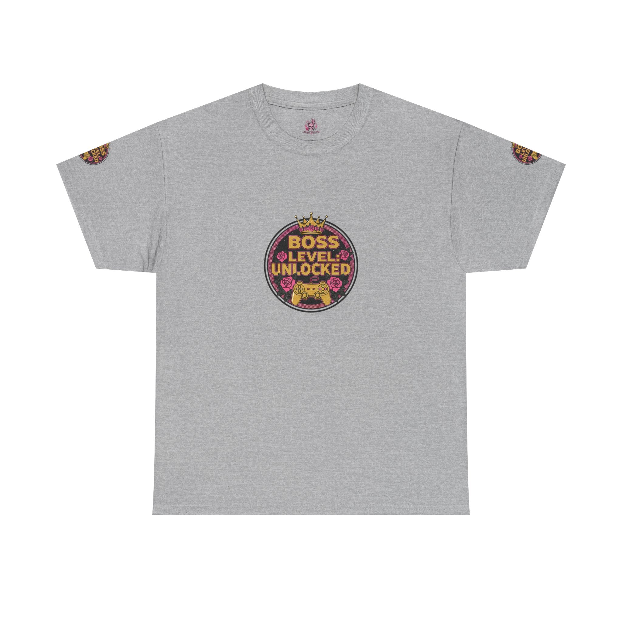 Boss Level: Unlocked — Gamer Girl Crown T-Shirt